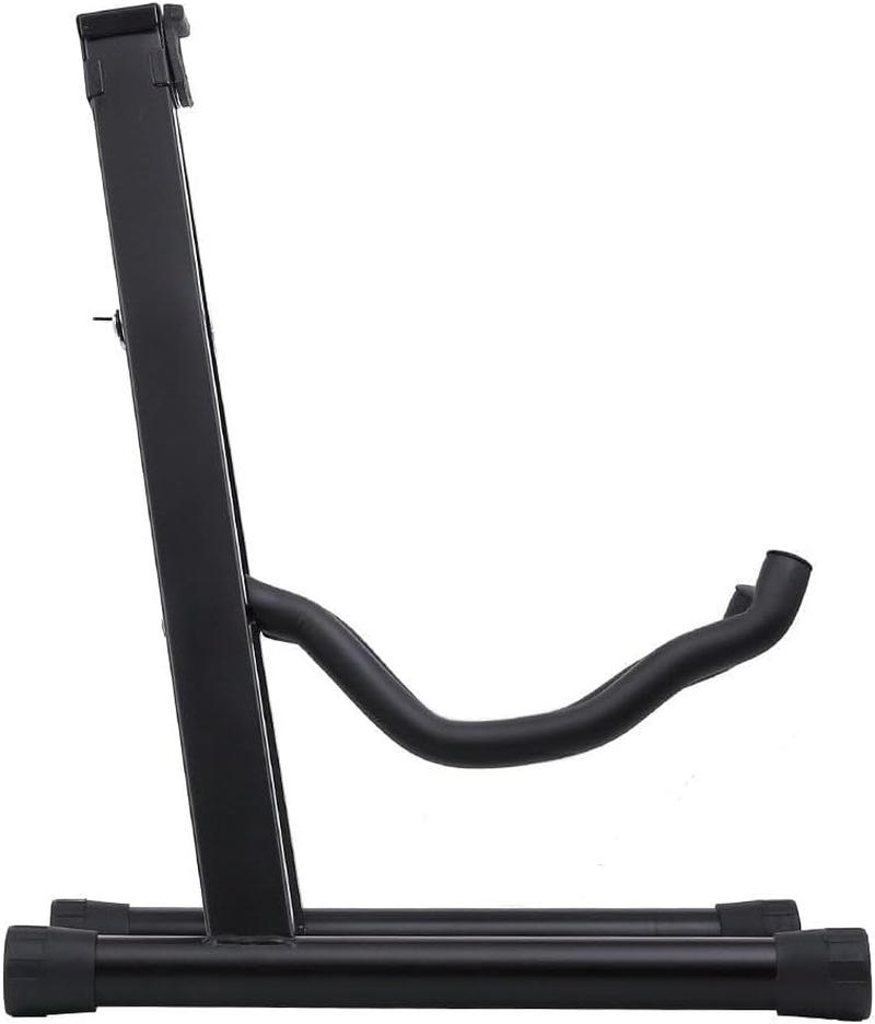 Alpha Folding Acoustic Guitar Stand with Capo, Black image number 1