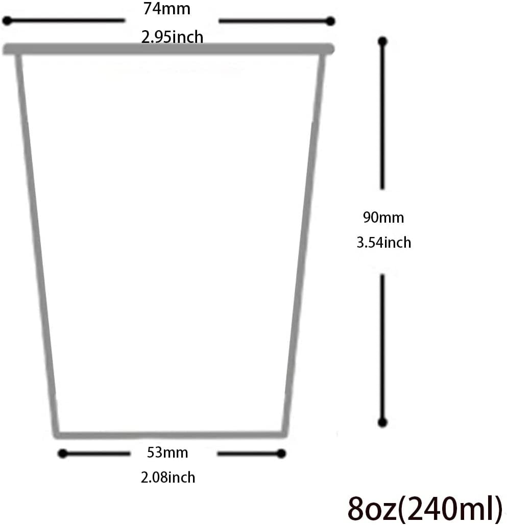 Disposable Paper Cups, 60Pcs Color Paper Cups for DIY Wedding Party Picnic BBQ Travel and Event 8OZ (12 Multicolor) - 12 Multicolor image number 5