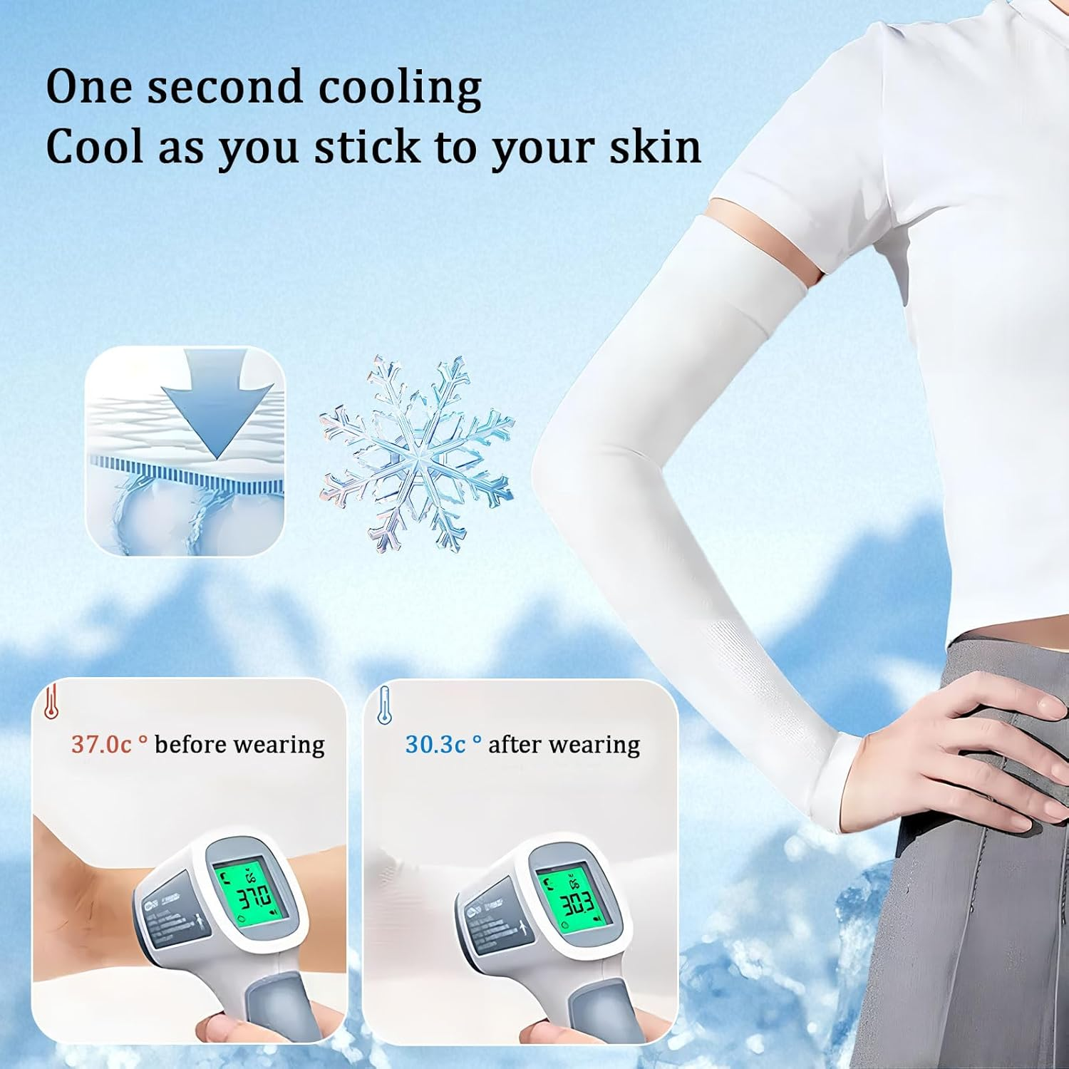 12 Pcs Arm Sleeves, Upf 50+ Men'S and Women'S Uv Protection Arm Warmers, Cool and Breathable Volleyball Arm Sleeves, Arm Compression Sleeve, Suitable for Volleyball, Outdoor Running, Sun Protection image number 4