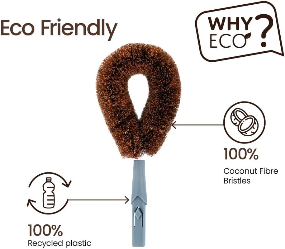 Eco Basics 20.5Cm Coconut Dish/Pot Brush Refills Kitchen Cleaning Nylon Bristle image number 2