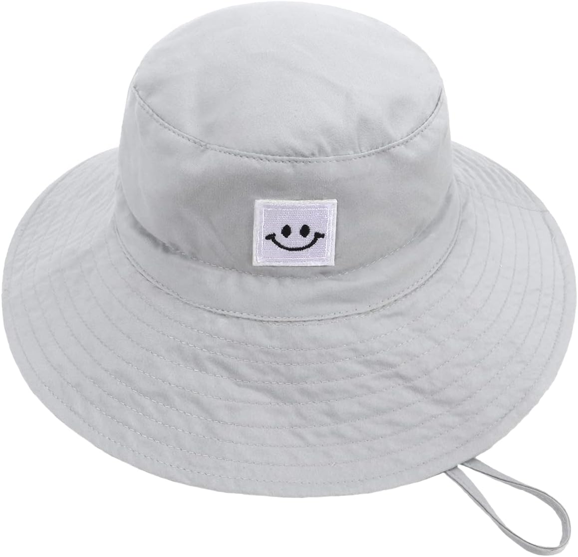 Malaxlx Baby Kids Bucket Sun Hat Toddler Smile Face Wide Brim Summer Outdoor Beach Hat for 0 Months - 6 Years Old Girls Boys image number 5