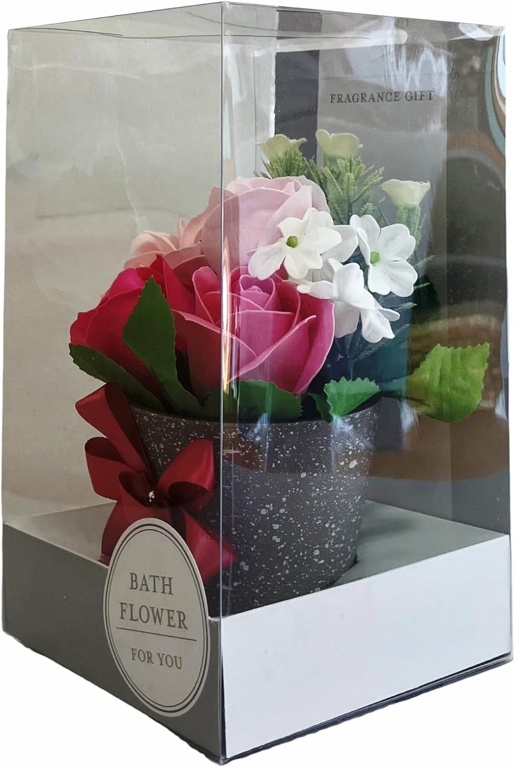Q-FLA 786136 Soap Flower Bath Salt, Arrangement, SG, Pink, Gift image number 2