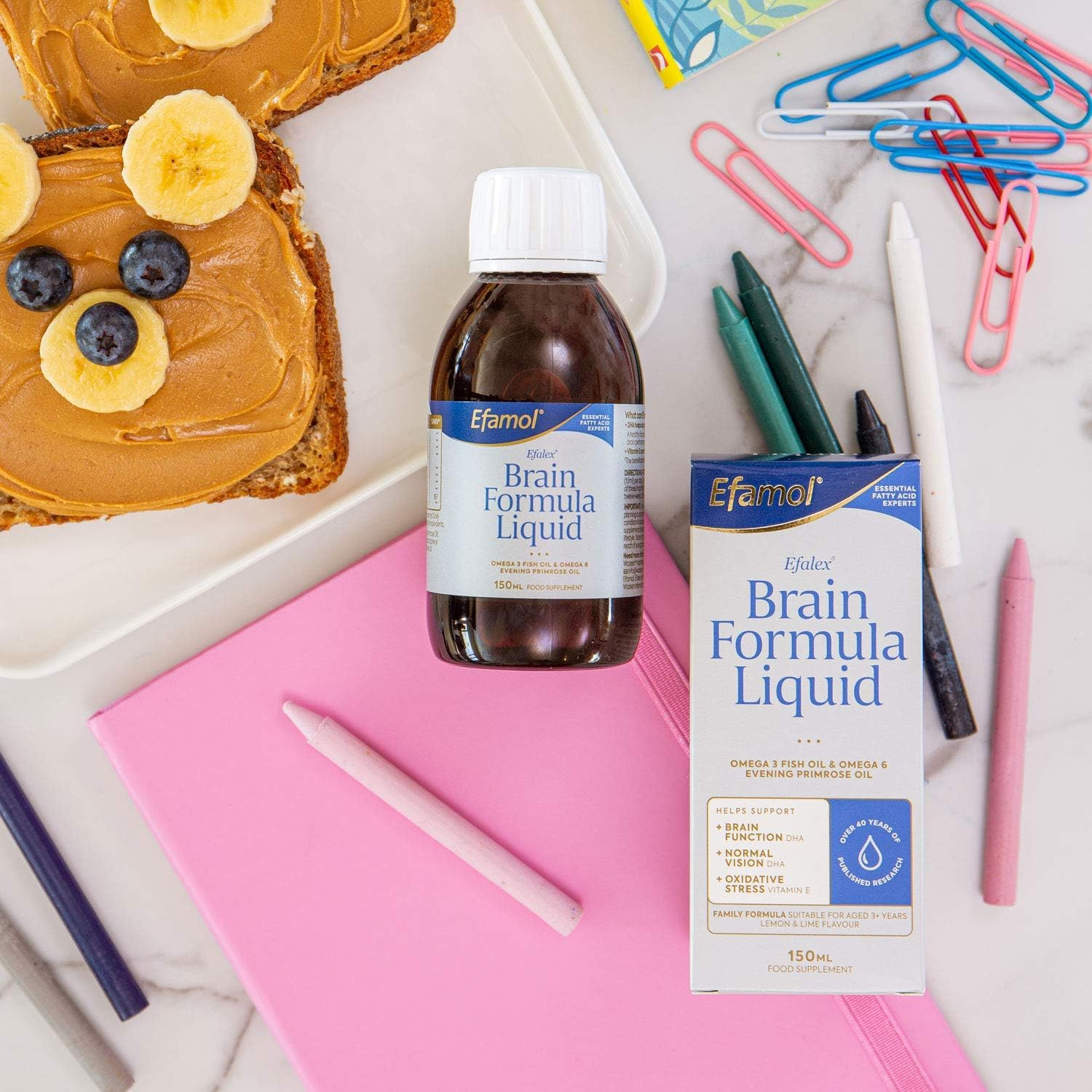 Efalex Omega 3 +6 Food Supplement Lemon & Lime Flavoured Liquid 150Mls image number 1