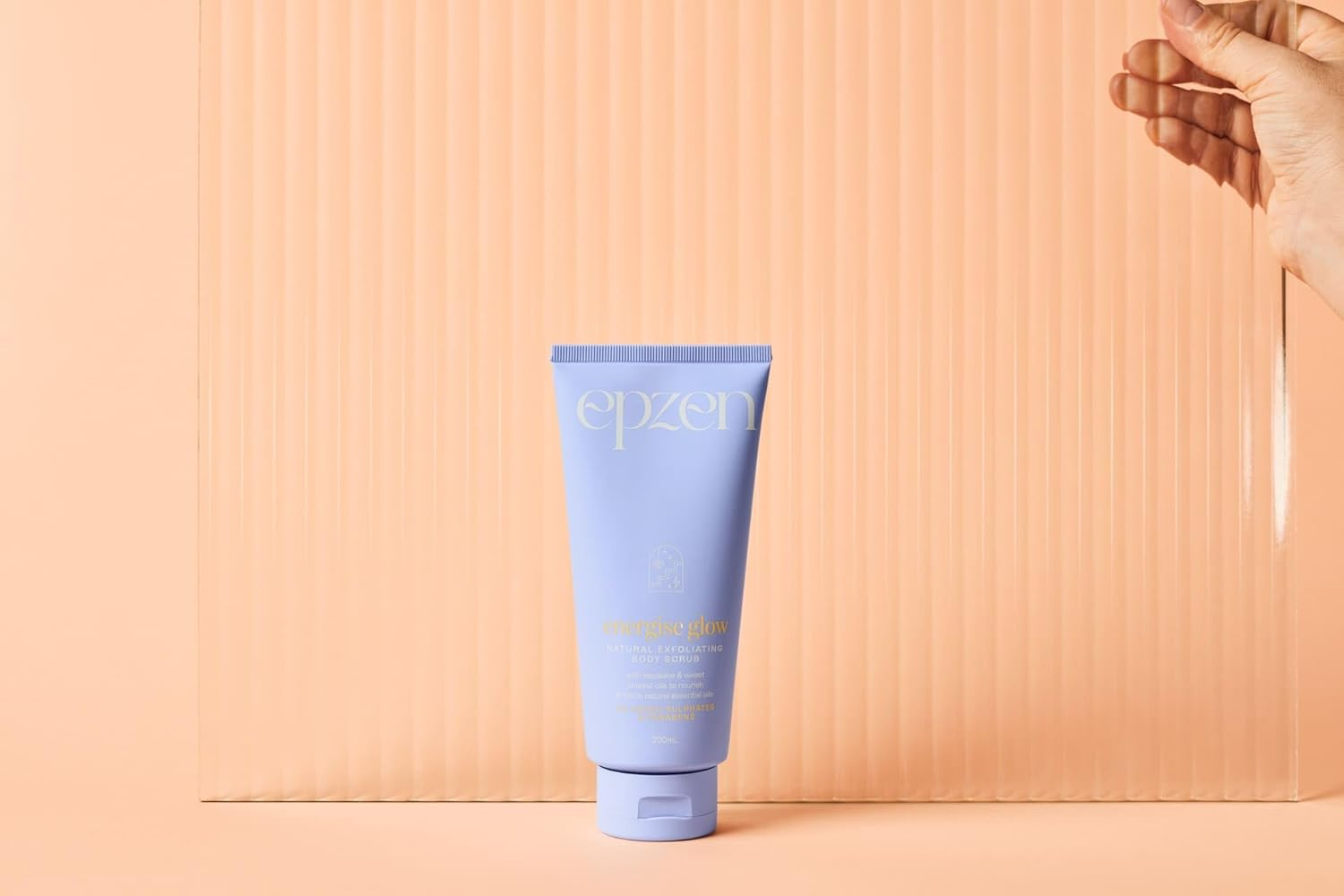 Epzen Energise Glow Exfoliating Body Scrub Nutrient-Dense Squalene & Sweet Almond Oil, Walnut Shell Powder for Deep Exfoliation, Essential Oil Blend for Soft, Supple Skin, Body Wash Polish -200Ml image number 4