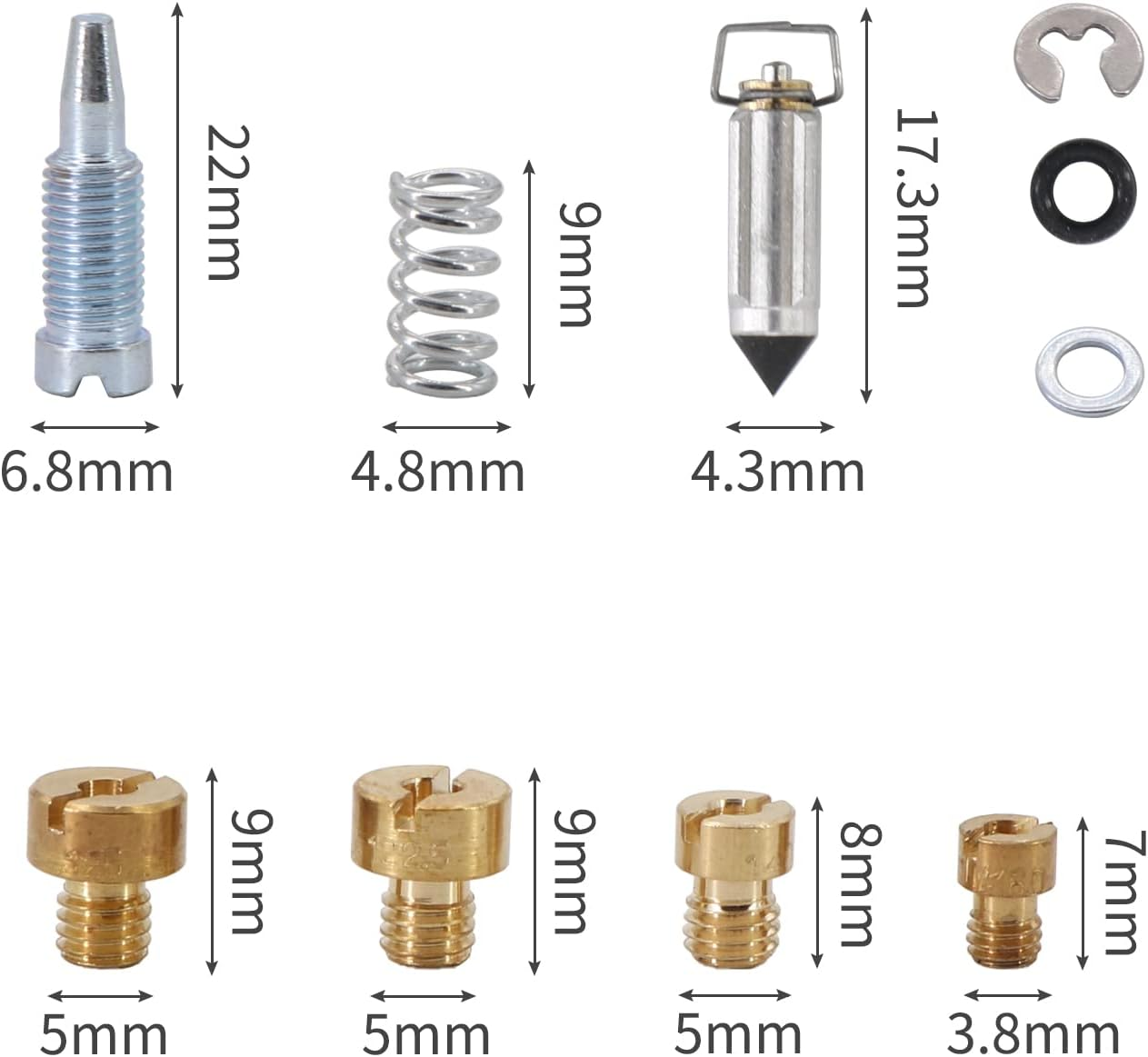 KIPA Carburetor Repair Rebuild Kit for Yamaha 1988-1999 XV1100 Virago 1100 1996-1998 XV1100S Virago 1100 Special # 0101-118 image number 5