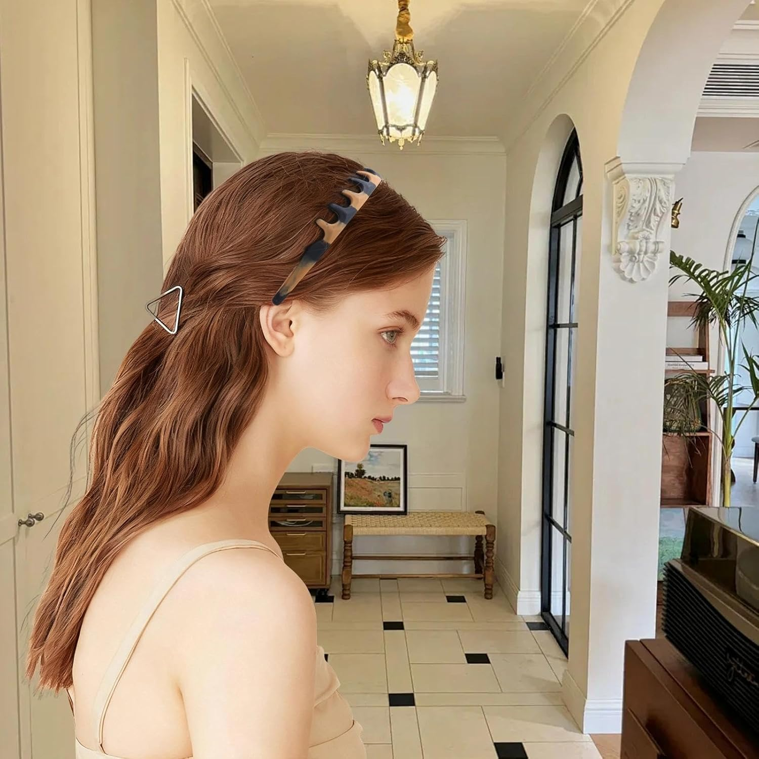 WJUAN Zigzag Women'S Silicone Headband with Metal Wire, Non-Slip & Flexible, for Girls & Women, Anti-Pressure, Adjustable for Makeup, Shopping & Dating image number 2