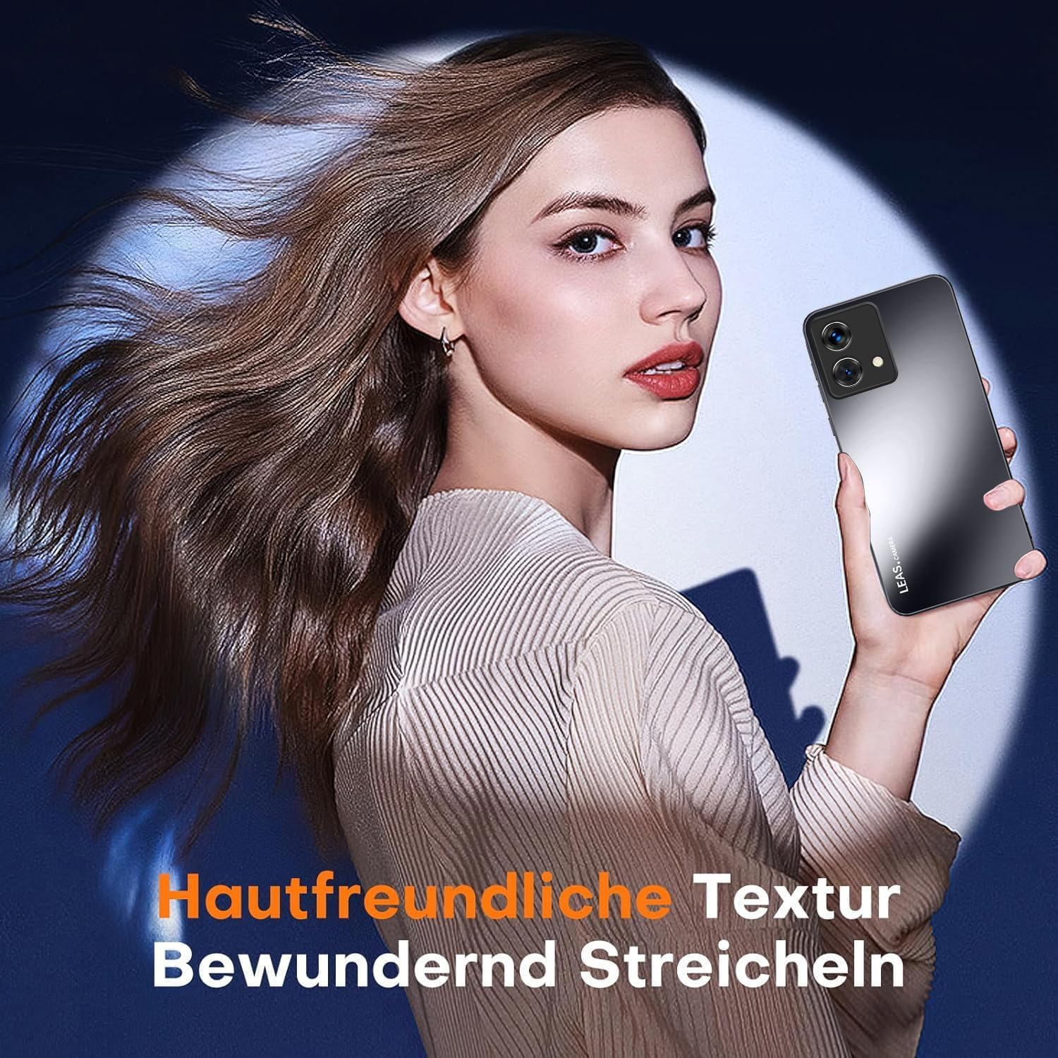 HAOYE Mobile Phone Case for Motorola Moto G84 5G Matte Frosted Case, Slim Non-Slip Shockproof Protective Case, Anti-Fingerprint Full Protection - Black image number 3