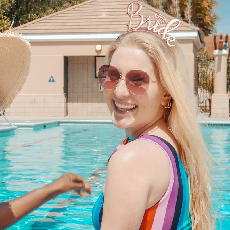 Bride to Be Sash Tiara Headband Set, Bachelorette Party Favors Supplies Decorations, Bridal Shower Decor Supply Kit, Engagement Party Decorations image number 1