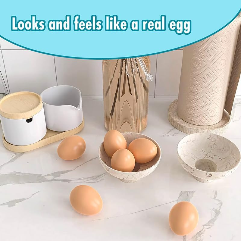Wooden Fake Eggs-4Piece for Laying Hens in Chicken Coop image number 4