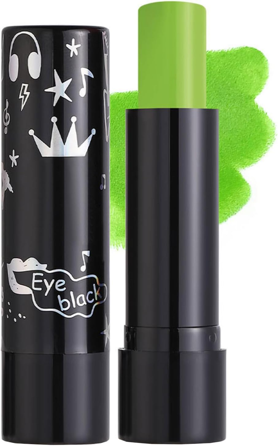 FEESHOW Intense Color Matte Lipstick 1PC Waterproof Transfer Proof Smudge Proof Lip Stain Creamy Rich Pigment Lipstick for Halloween Black One Size