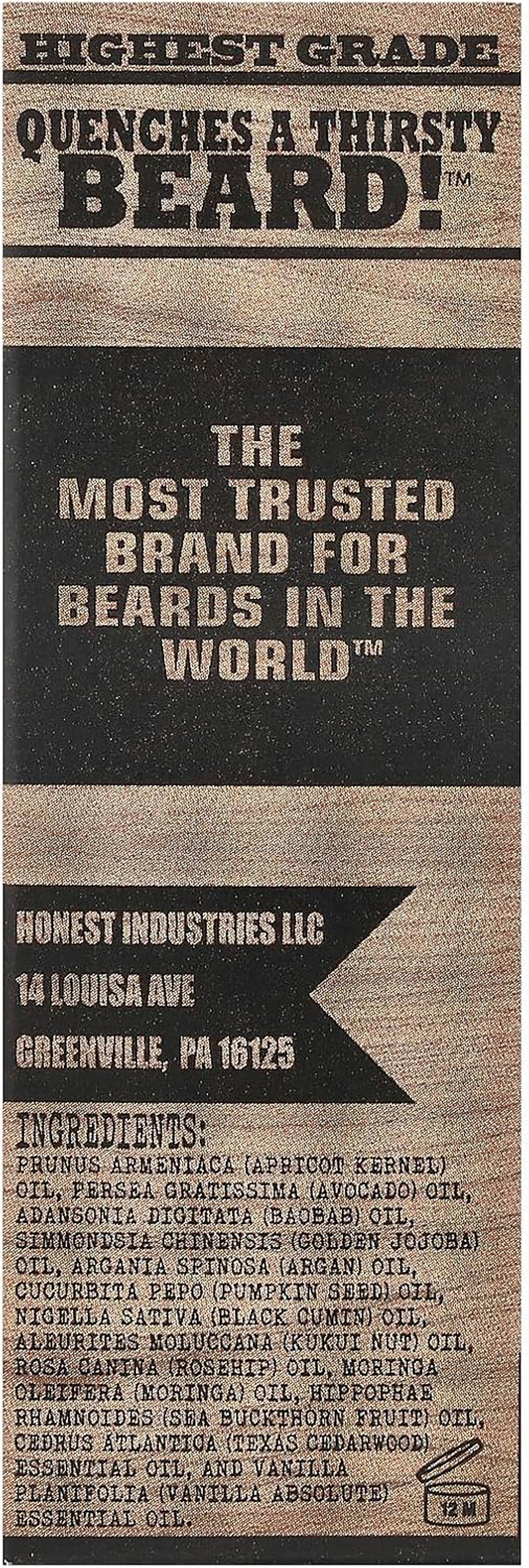 Honest Amish - Premium Beard Oil - 2 Ounce image number 1