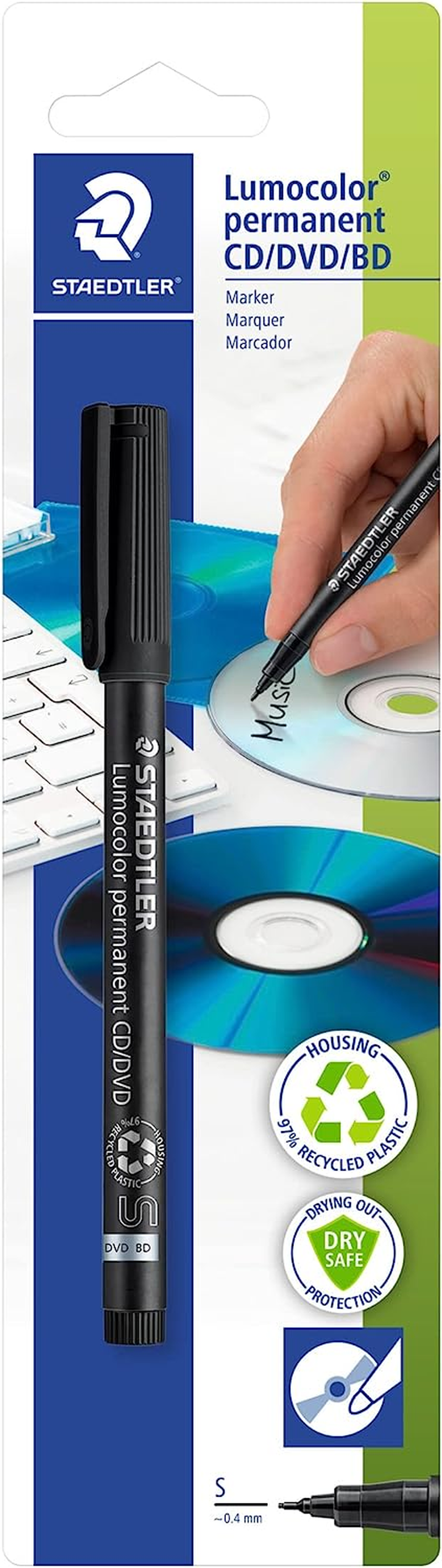 Staedtler Lumocolor Permanent CD/DVD 310 Universal Pen image number 1