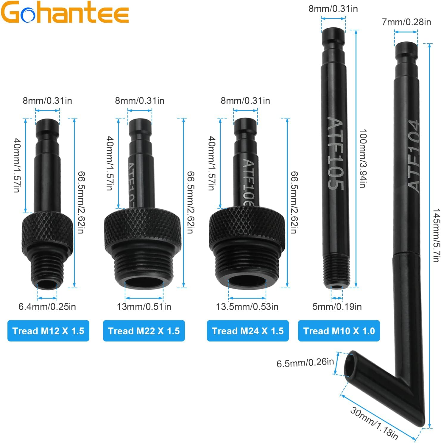Automatic Transmission Fluid Oil Filling Filler Adapter Manual Filler Kit Include Metal Dispenser with Shut off Valve, Replacement for Audi 09G 01J 722.9 CVT DSG ATF Benz 722.9 image number 5