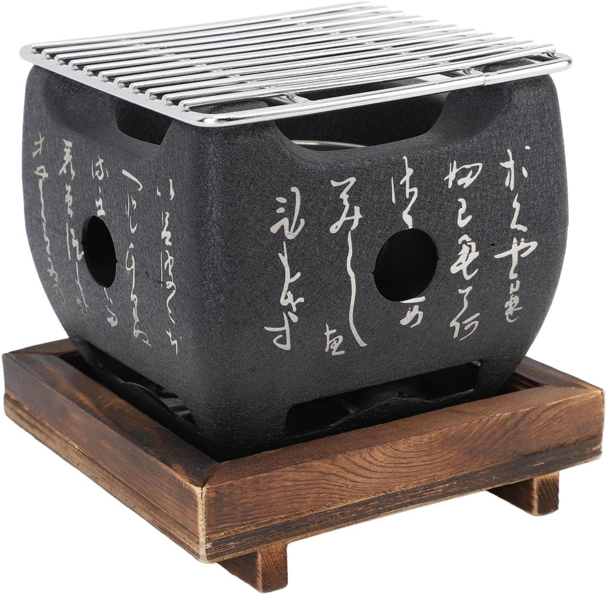 Mini BBQ Grill Japanese Style, Portable Barbecue Stove, BBQ Grill Food Charcoal Stove for Household Barbecue Tool, for Outdoor Cooking Camping (19.5X18Cm / 7.7X7.1In) image number 1