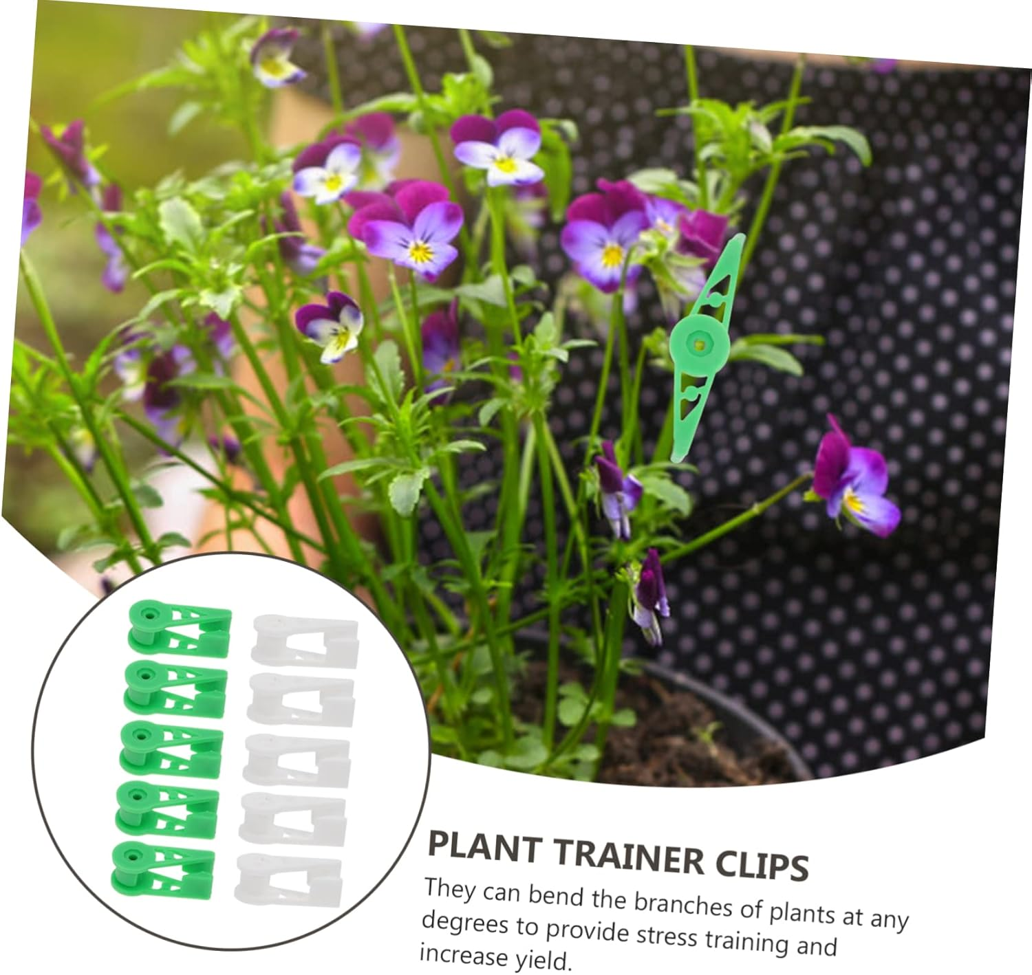 Happyyami 20Pcs Plant Branches Bender Adjustable Plant Support Clips for Planting Trainer Clip in Gardening Supplies image number 4