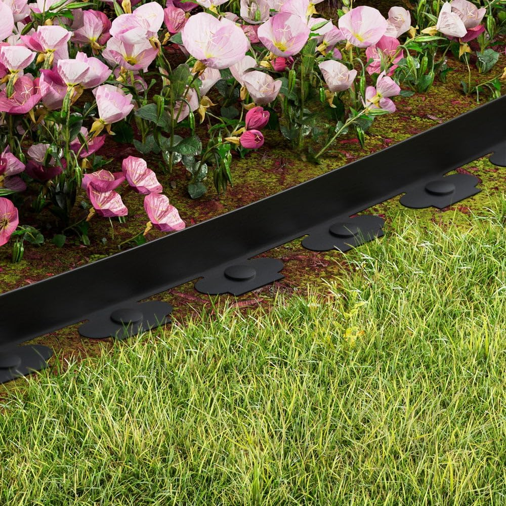 Green Fingers Garden Edging 5CM X 10M Border Support Landscape Edge Black X5 image number 3