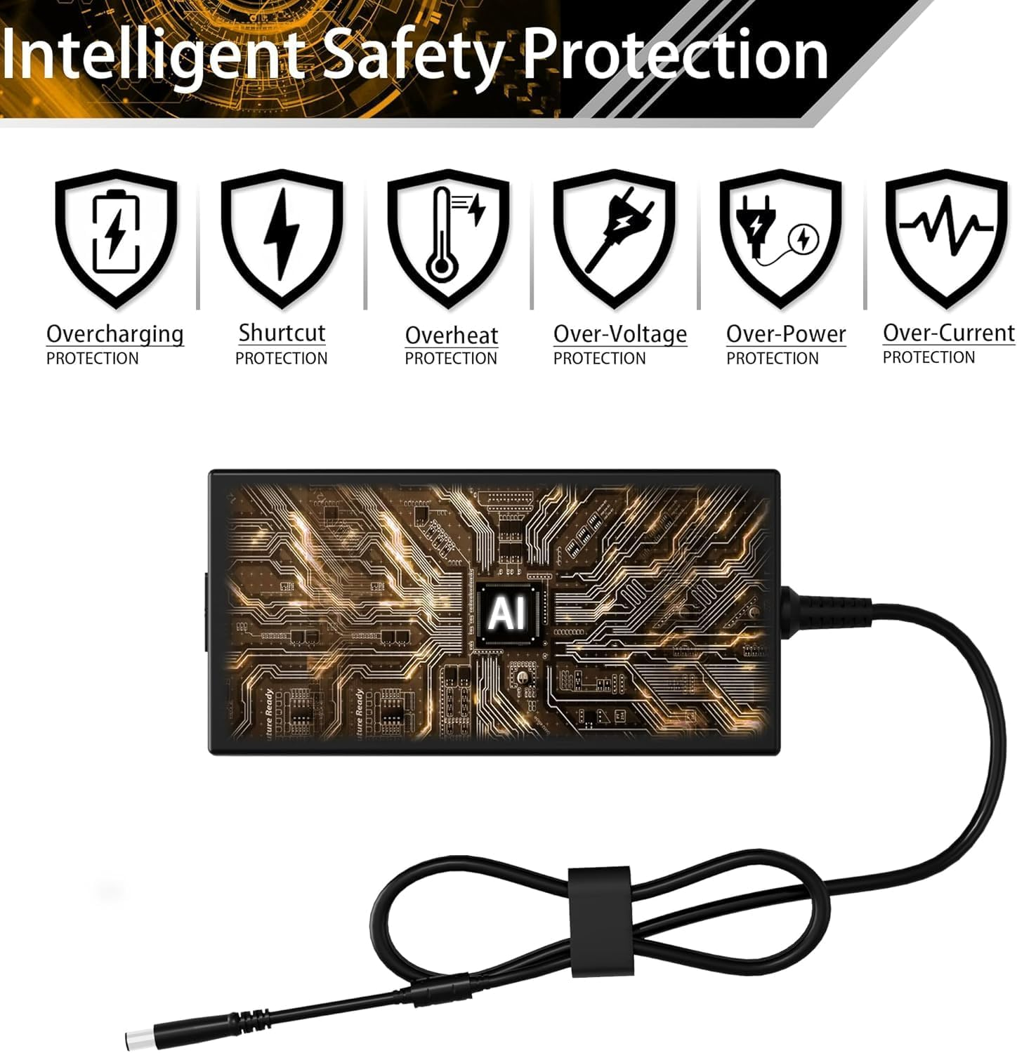 180W 19.5V 9.23A Laptop Charger Compatible with Dell Alienware 15 R1 R2 G3 G5;Inspiron One 2350 2320;Precision 15 7000 7510 17 7710;Optiplex 3011 AIO;M4600 M4700 M4800 DA180PM111 Power Supply Cord image number 1