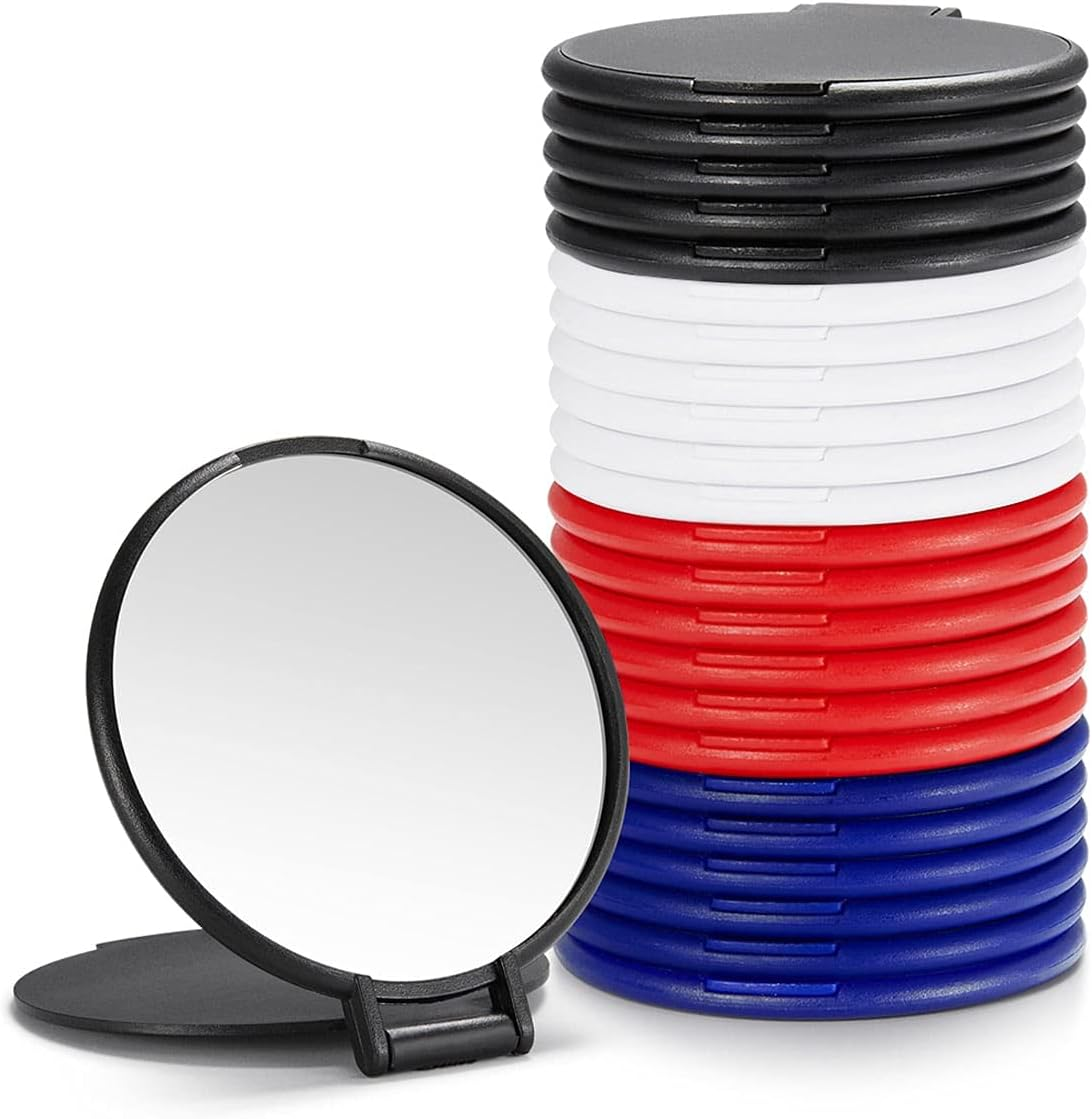Compact Mirror Bulk, round Makeup Mirror for Purse, Set of 24 (4-Color) image number 5