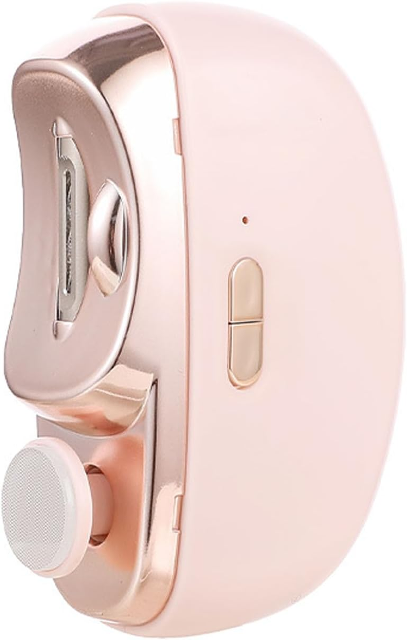 2 in 1 Design Electric Nail Clipper, Rechargeable 2 Speeds Electric Nail Trimmer with Nail Polisher, Portable Nails Trim File Clipper for Adults, Seniors, Babies, Kids, Children (Pinkish)