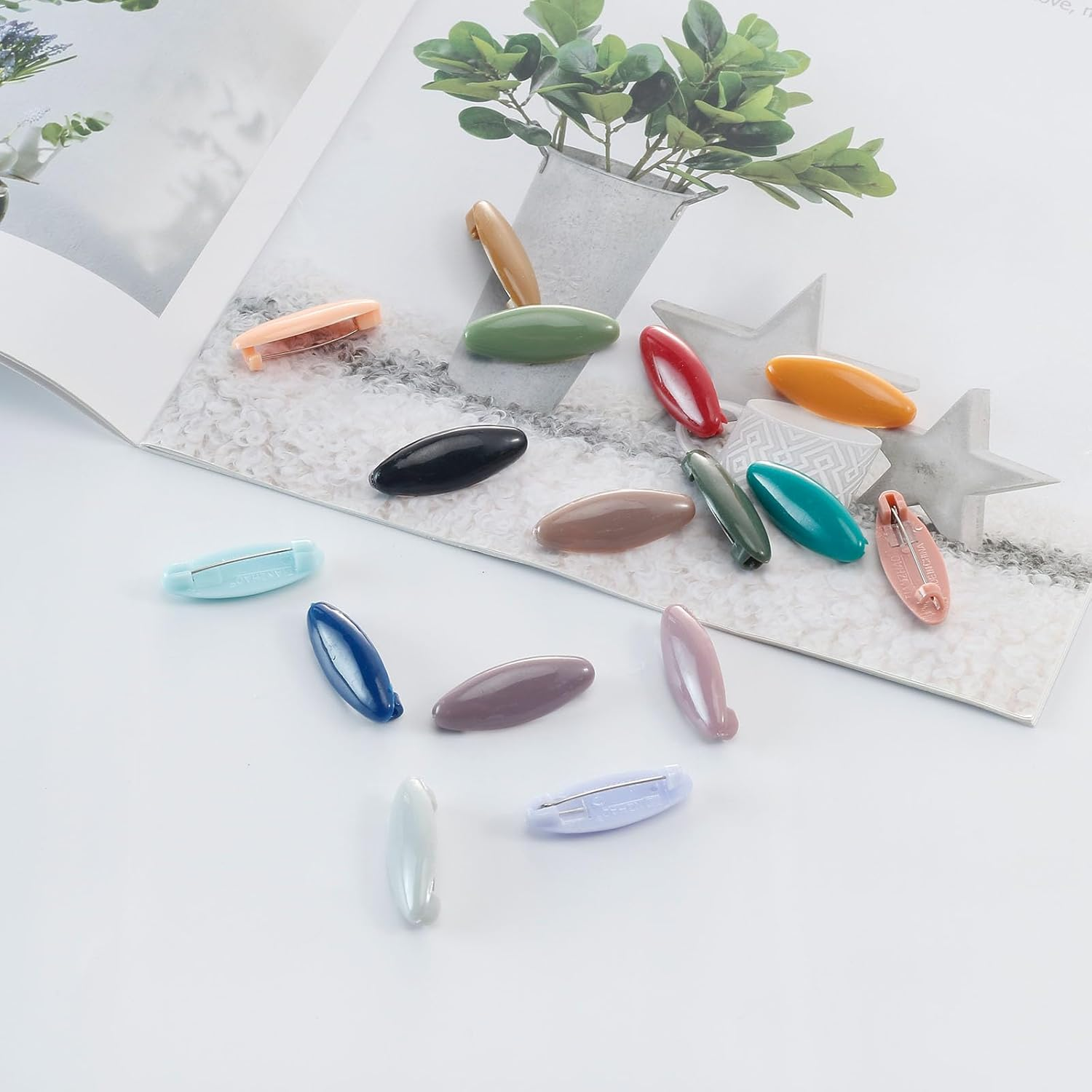 32 PCS Scarf Safety Pins Small Scarves Safety Pins Scarf Clips, Hijab Pins for Women Muslim Colorful Plastic Brooches, Headscarf Pins (Colorful) image number 2