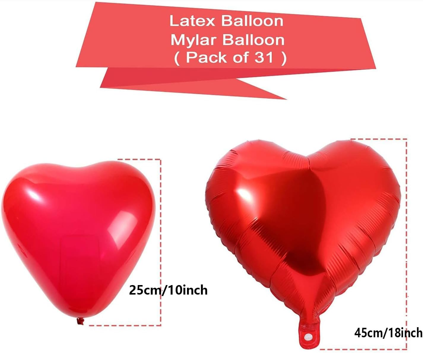 PEKGLOW Valentines Day Balloons Valentines Day Party Decorations Heart Balloons I Love You Balloons Red Petals Teddy Bear Balloon Red Rose Petal Red Heart Balloons Valentines Day Decorations Wedding image number 4