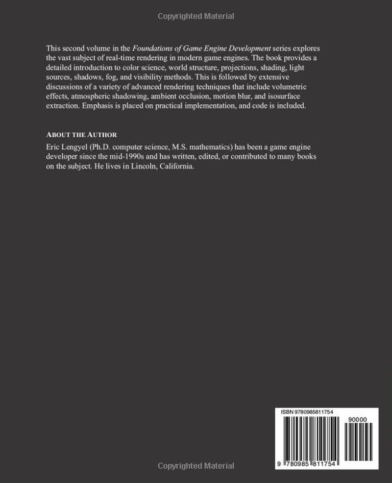 Foundations of Game Engine Development, Volume 2: Rendering
