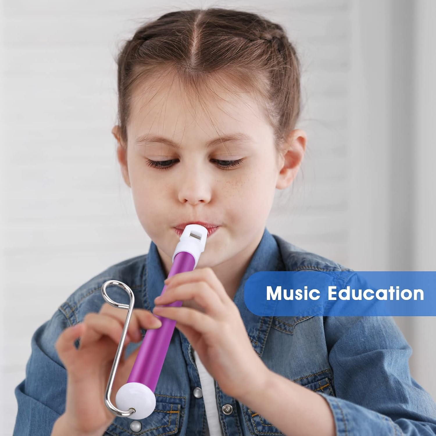Abeillo Slide Whistle Instrument, Pack of 2 Plastic Sliding Whistle with Stainless Steel Glide Bars for Boys and Girls for Practising Music, Professional Musical Instrument for Beginners image number 2