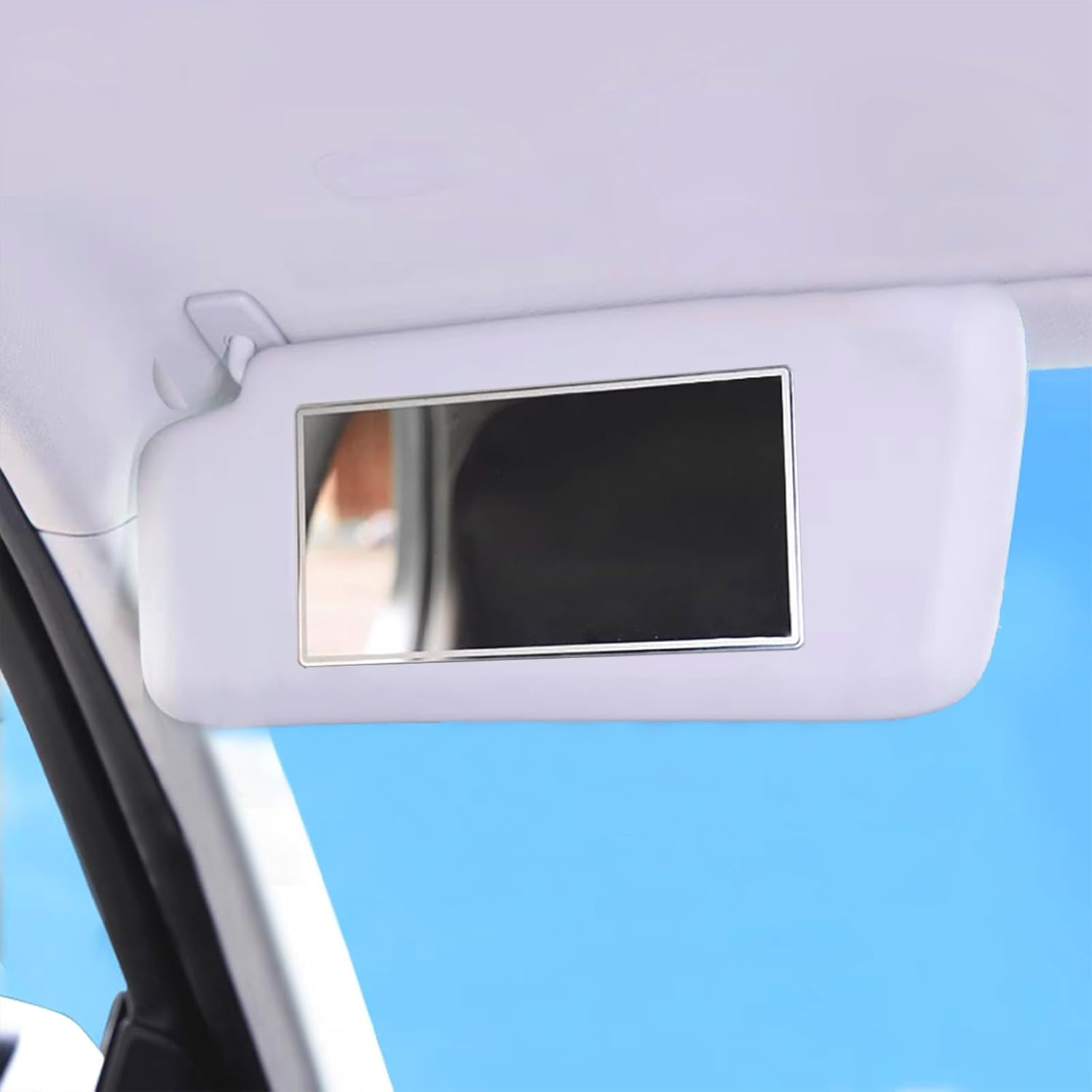 2 Pack Car Sun Visor Makeup Mirrors, Auto Self-Adhesive HD Glass Cosmetic Vanity Mirror for Vehicle Travel, Automotive,Truck,Suv image number 5