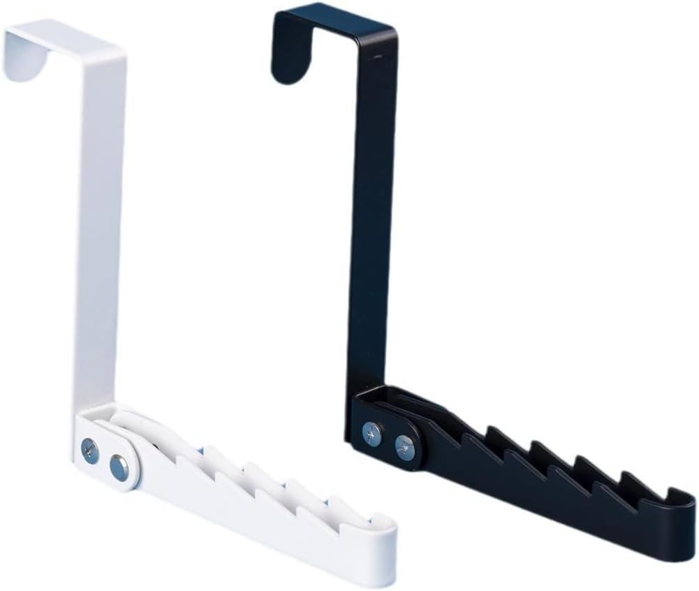 1 Pack Collapsible Folding over the Door Organizer Rack Space Saving Hanging Storage Hanger for Clothes, Coats, Towels for Bedroom Bathroom (1, Black) image number 6