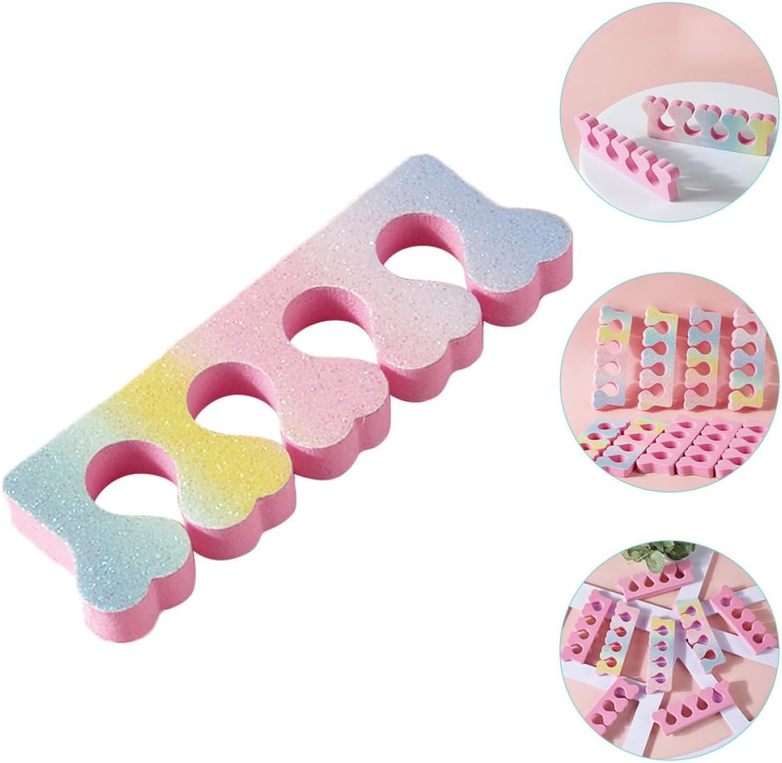 ELAYARD 30Pcs Toe Separators for Women Manicuretoe Dividers Nail Art Heart Shaped Spacers Shiny Nail Separator Tools image number 6