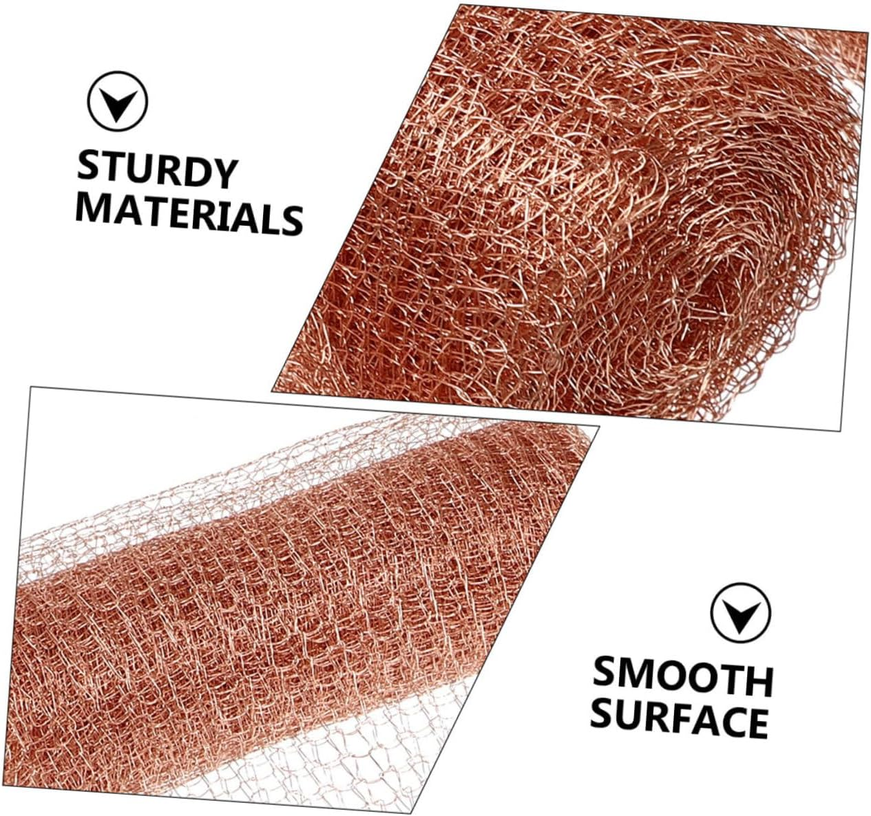 Copper Wire Mesh Barrier for Garden Plants Snail and Mouse Deterrent 127M Roll Flexible and Cuttable Copper Mesh for Hole Filling image number 4