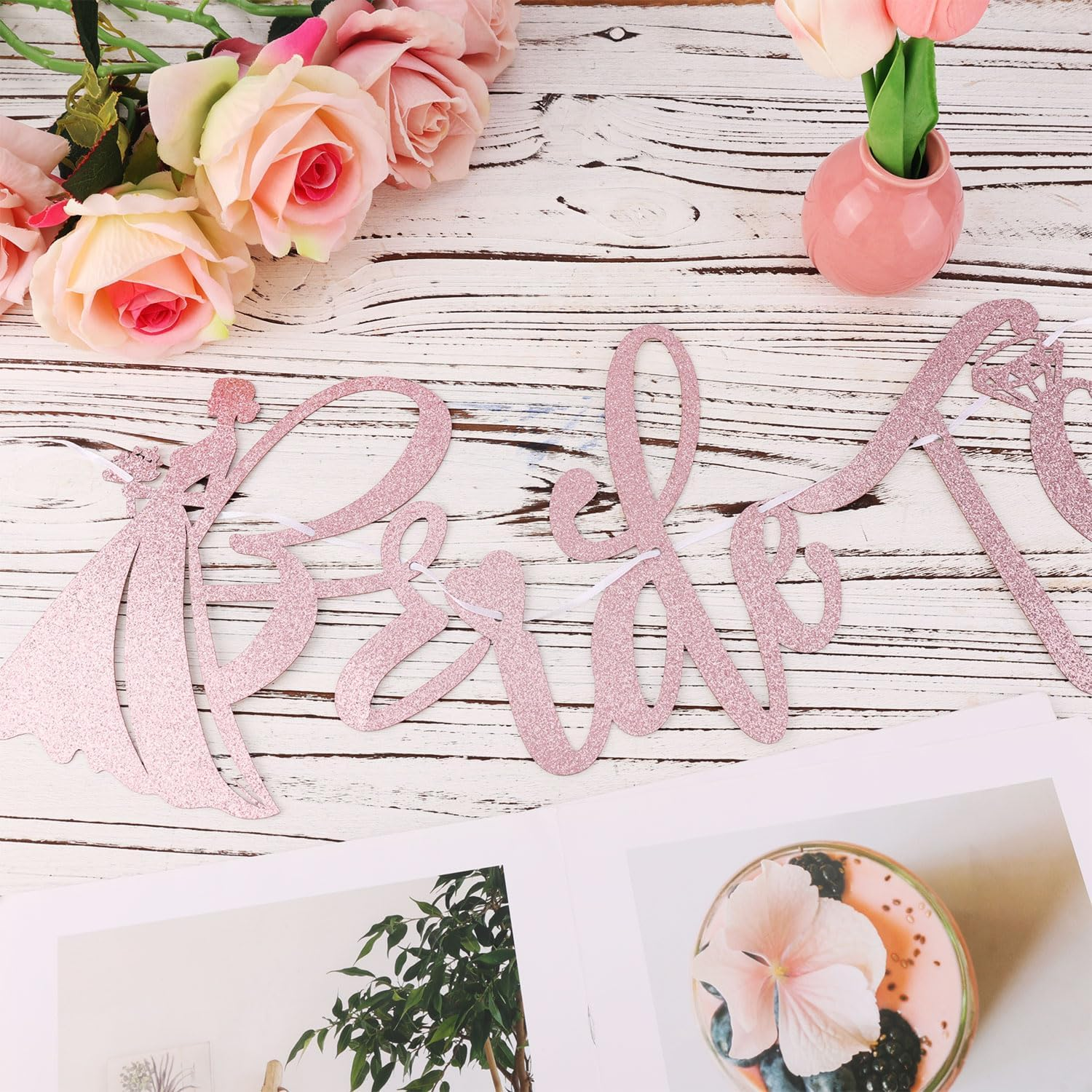 Bride to Be Banner, Bride Themed Party Decoration Diamond Bachelorette Garland Hanging Banners for Bridal Shower Decorations Wedding Engagement Supplies image number 1