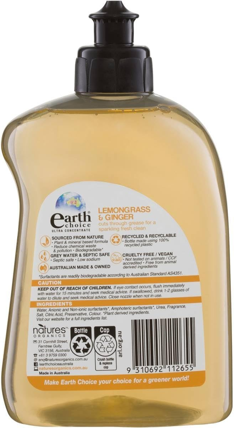 Earth Choice Lemongrass and Ginger Concentrate Dishwashing Liquid 500 Ml