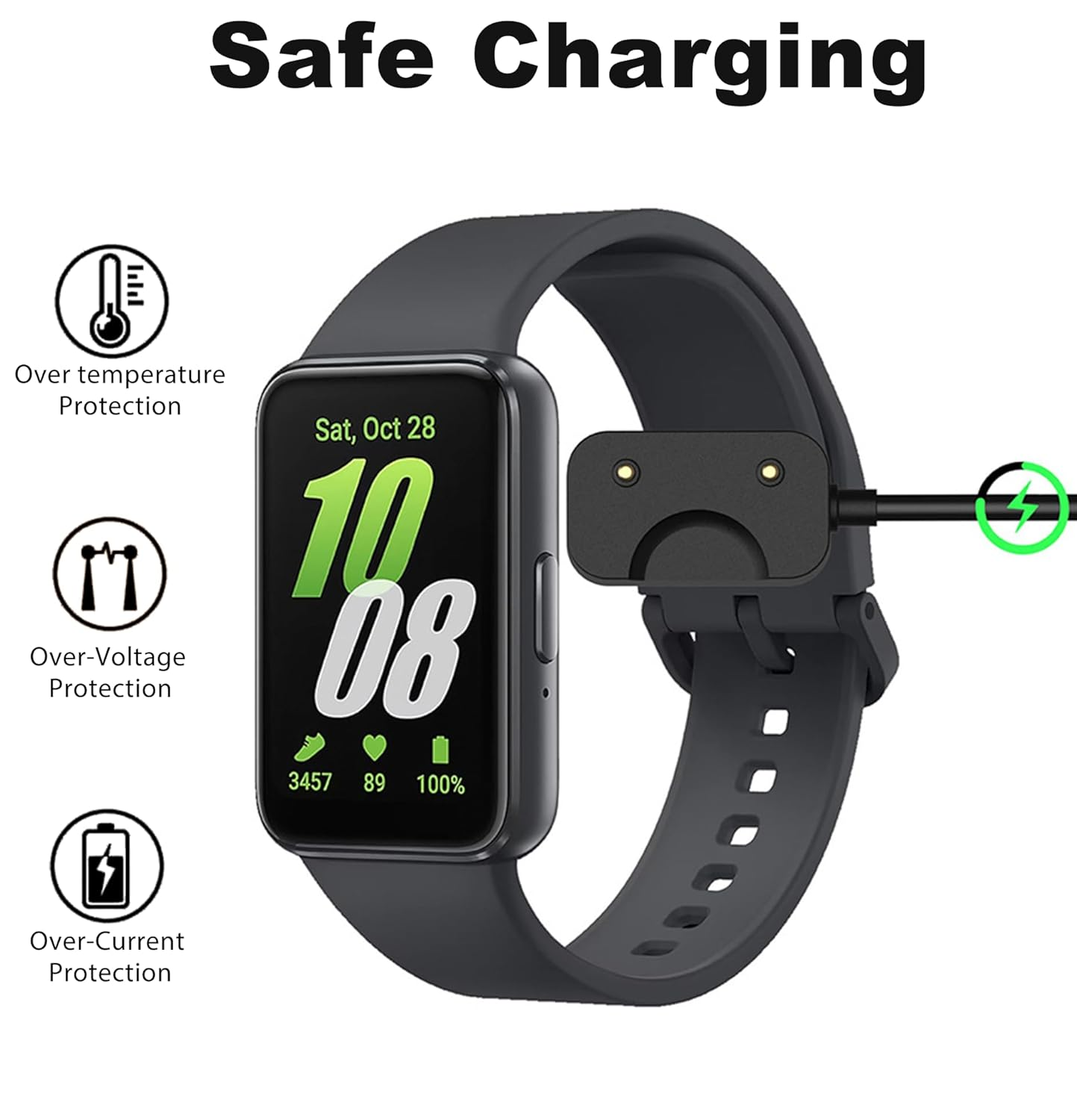 USTIYA USB-C Charger Smartwatch for Samsung Galaxy Fit 3 SM-R390 Adaptador Replacement USB Adapter Cables Band Charging Accesorios image number 5