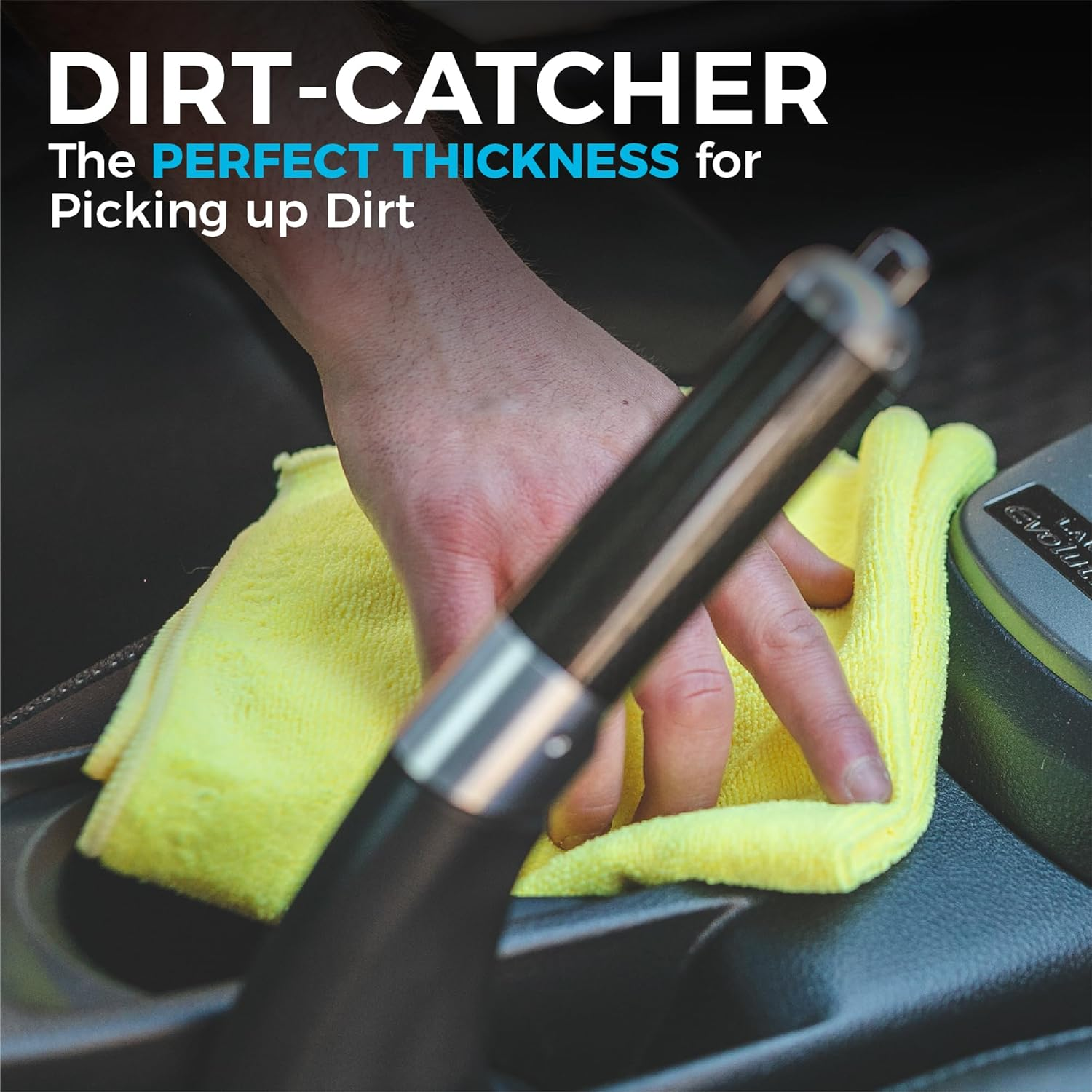 The Rag Company - All-Purpose Microfiber Terry Cleaning Towels - Commercial Grade, Highly Absorbent, Lint-Free, Streak-Free, Kitchens, Bathrooms, Offices, 300Gsm, 16In X 16In, Grey (12-Pack) - Black, Grey, Red image number 4