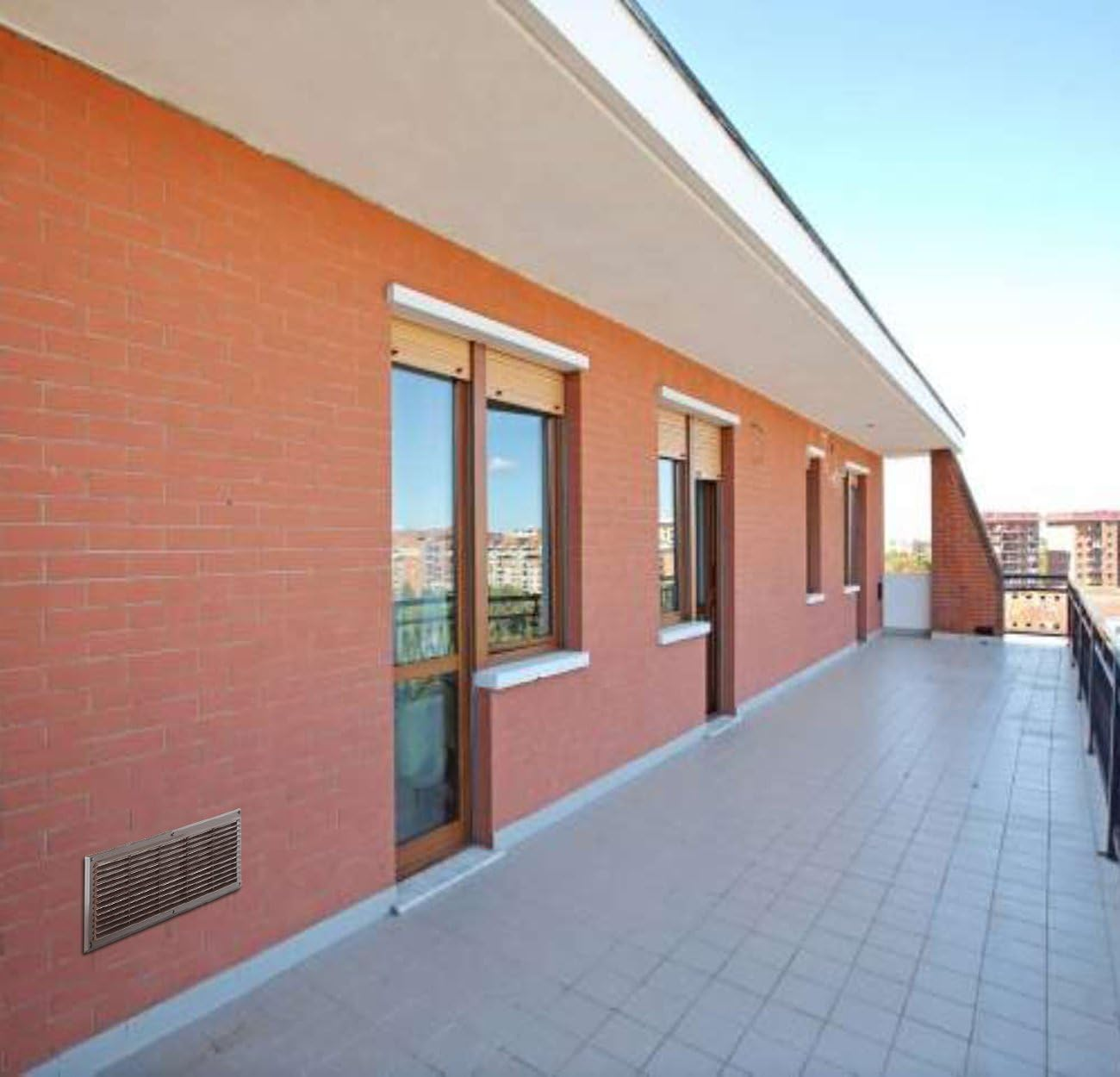 AR5023 M-Y Ventilation Grille Plastic Rectangular Overlap Brown 500 X 227 Mm image number 6