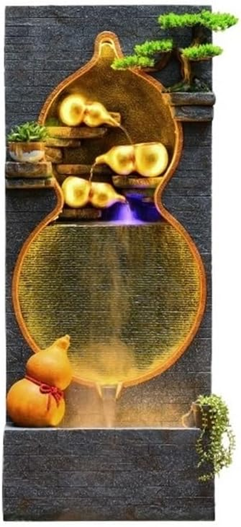 Outdoor Fountain Outdoor Four Layer Gourd Shaped Fountain for Gardens Courtyards and Imitating the Appearance of Natural Stone image number 6