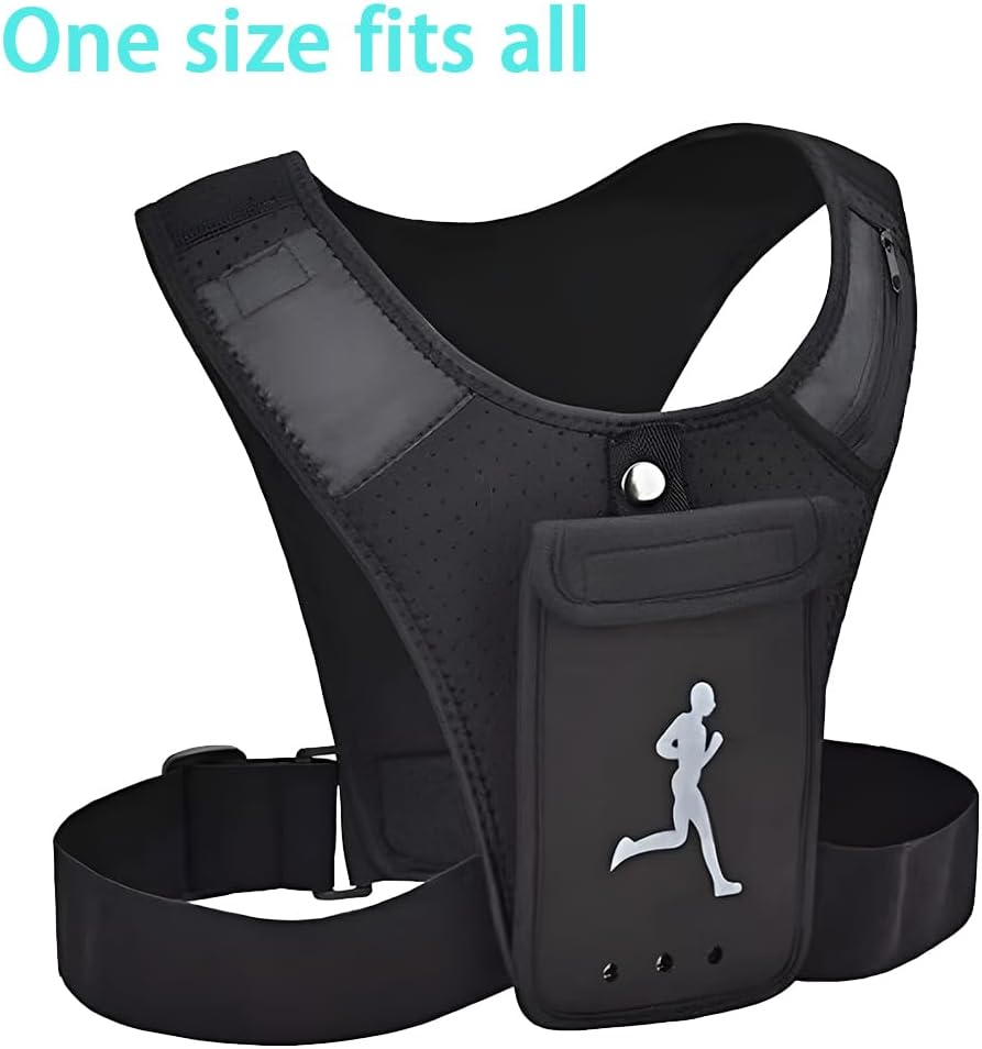 Running Vest,Breathable Cycling Vest,Waistcoat with Mobile Phone Bag,Adjustable Belt,Outdoor Sports Training Equip,For Running,Cycling,Mountain Climbing image number 4