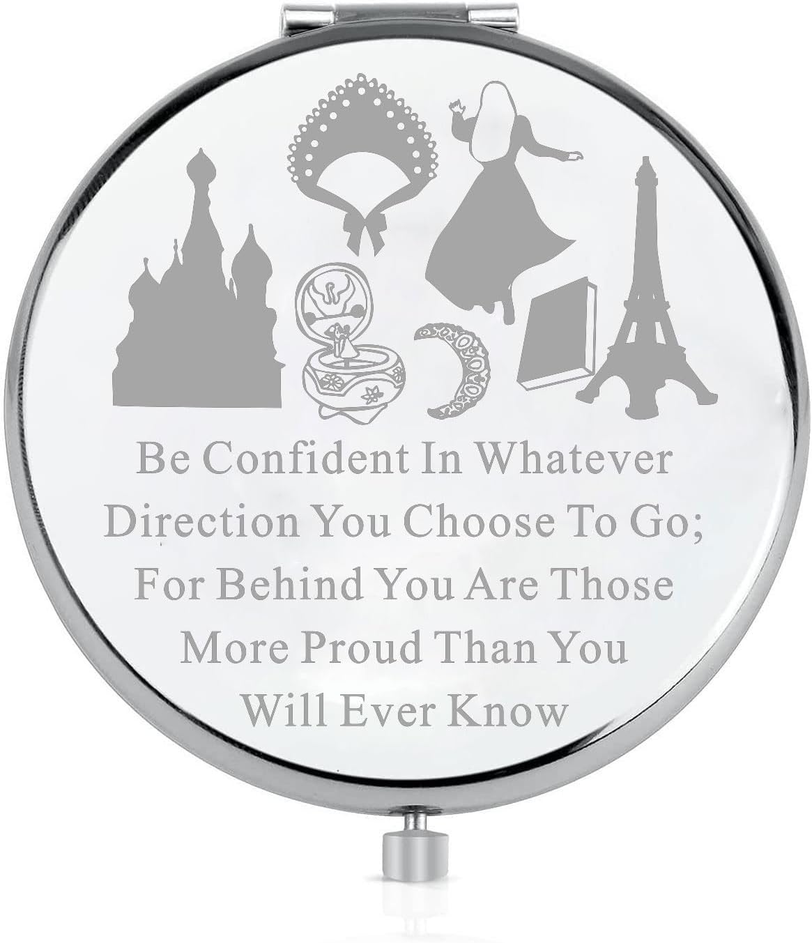 LQRI Musical Lover Makeup Mirror Anastasia Broadway Musical Gift for Musical Actor Musical Movie Fans Pocket Mirror