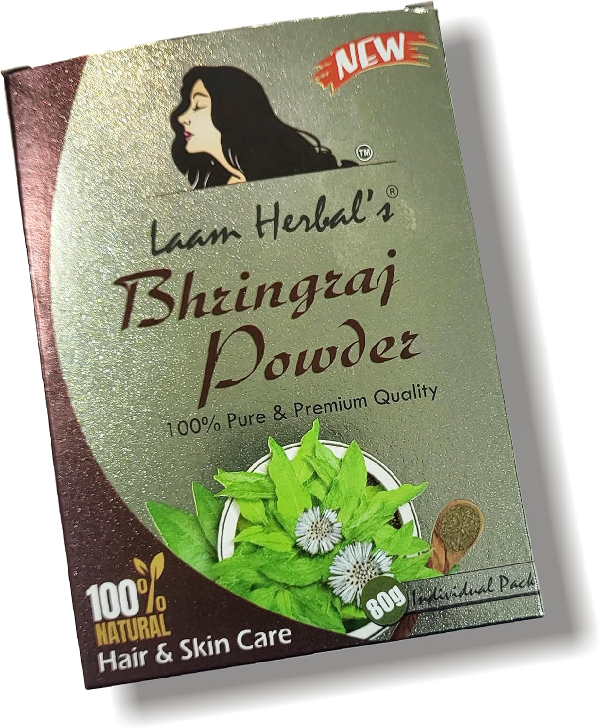 Laam Herbals Bhringraj Leaf Powder| Hair Master| All in One Solution| for Healthy Scalp and Natural Hair (80 G) image number 1