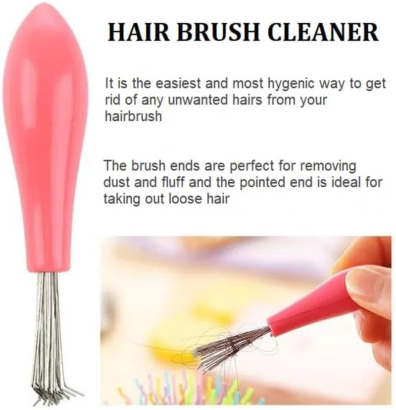 INSIME Comb Cleaner Brush Hair Brush Cleaner Tool with Metal Teeth for Deep Comb Cleaning | Proffesional Hairbrush Comb Cleaner Tool for Hair Comb Cleaning for Home & Salon (Pack of 2)