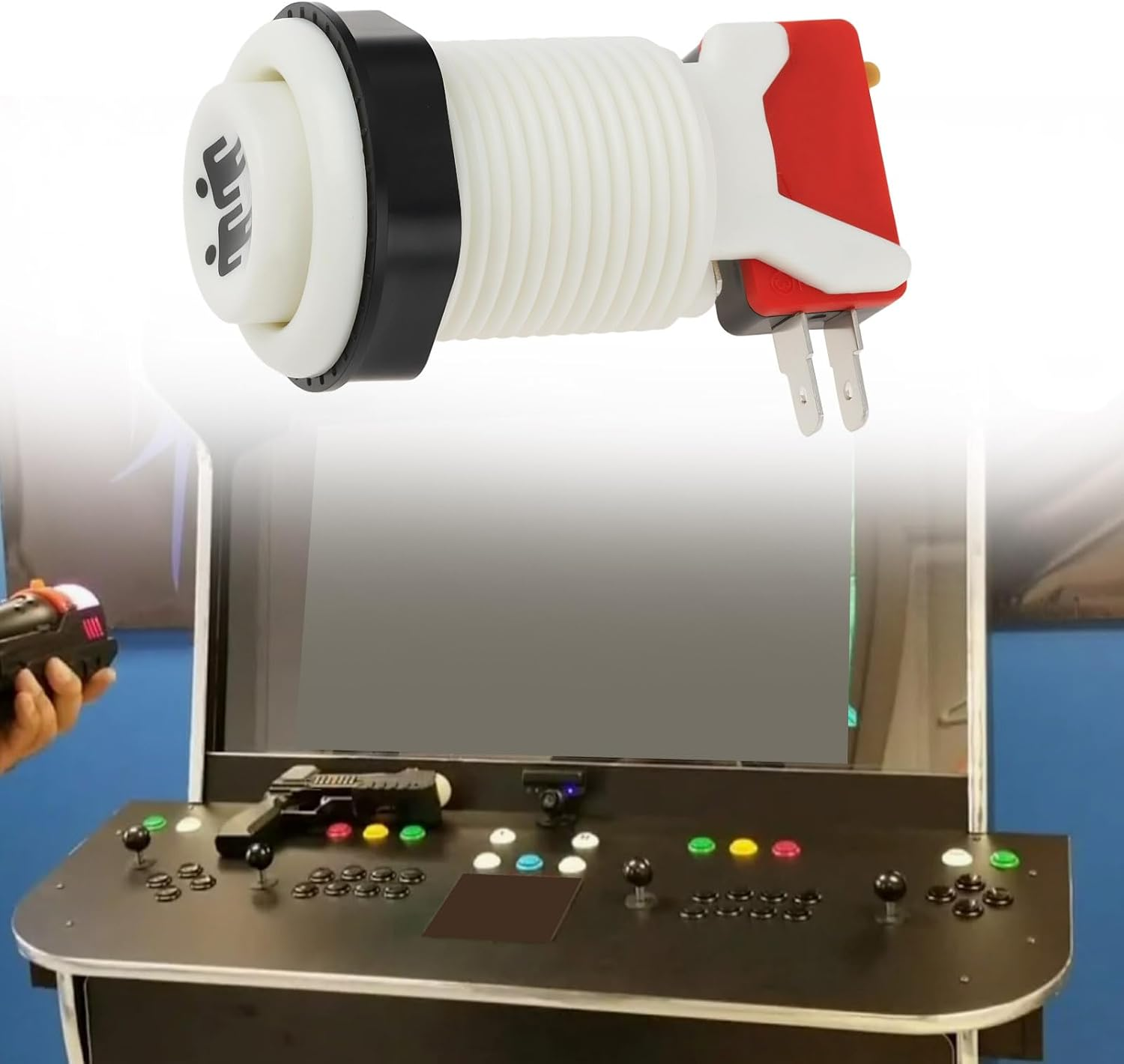 VGOL 2-Piece Arcade Game Start Button 1P 2P Player Push Button with Microswitch image number 2