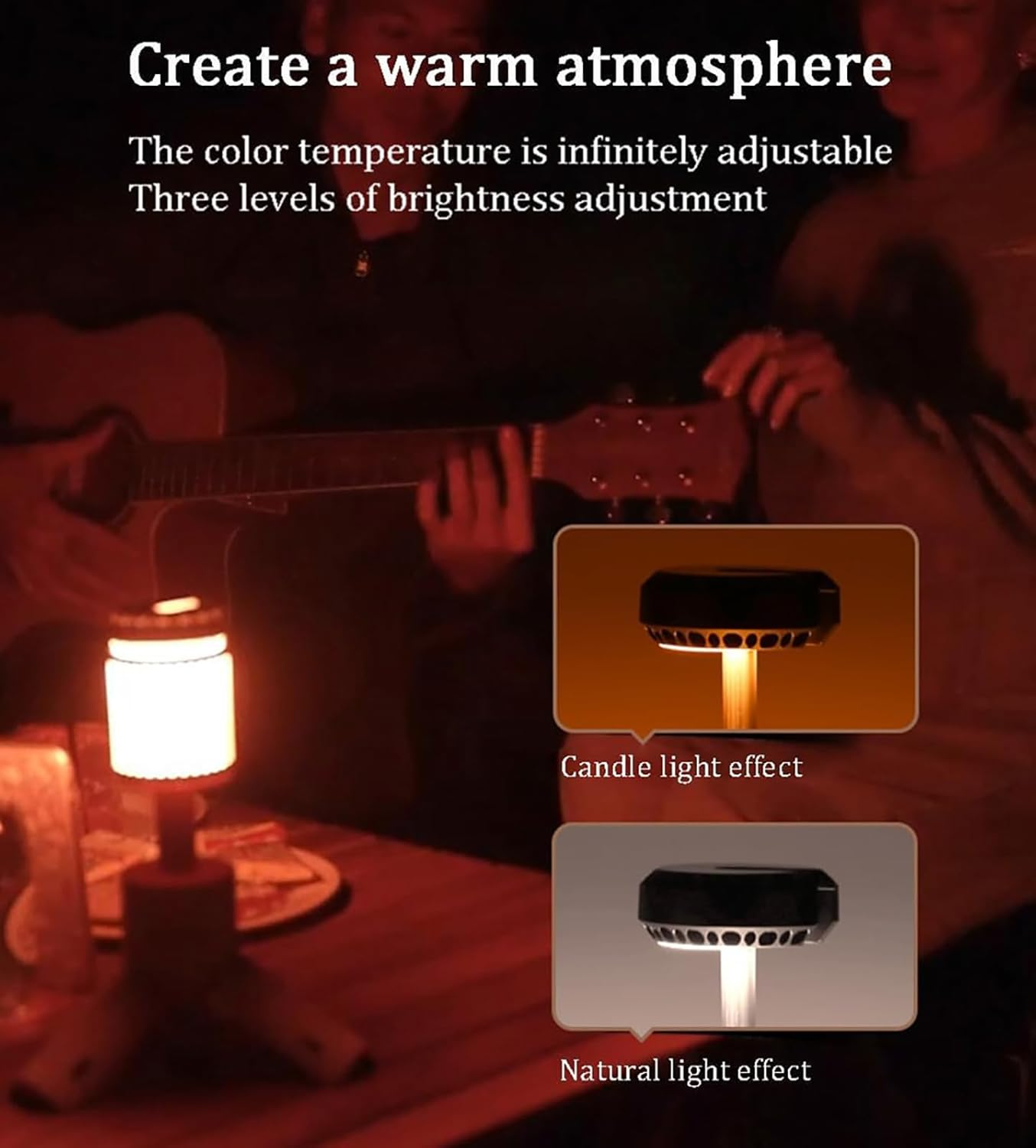 Camping Lights, 10000Mah Battery, Large Capacity LED Camping Lantern, Portable Telescopic & Foldable Rechargeable Night Light, Super Bright 800 Lumens, IPX7 Waterproof Outdoor Emergency,Travel (Green) image number 3