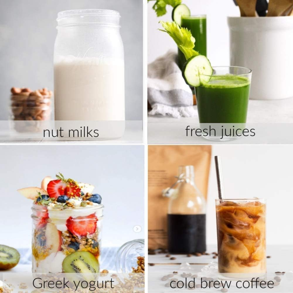 2-Pack Nut Milk Bag - 12"X12" Reusable Fine Mesh Nylon Cheesecloth for Almond Milk, Juices, Coffee & More & Cold Brew Coffee Filter image number 4