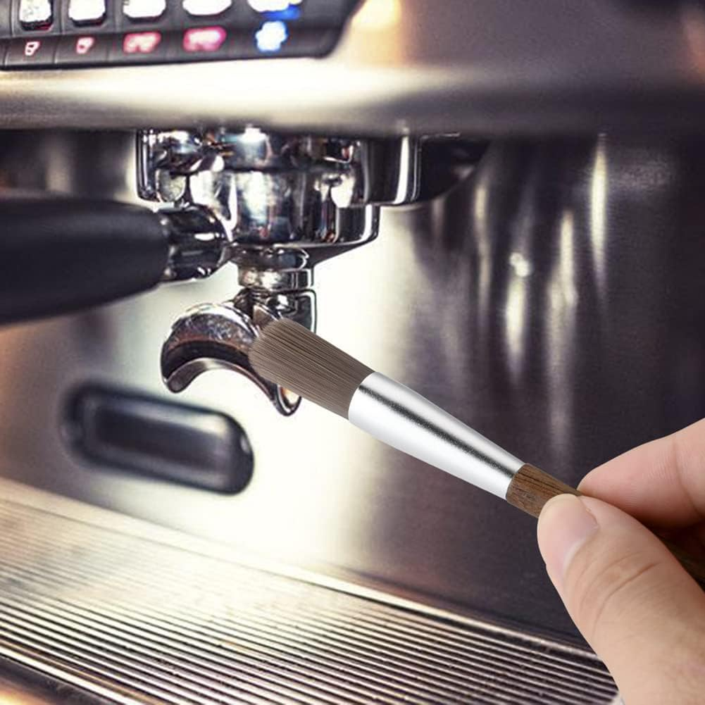 3-Pack Professional Coffee Grinder Cleaning Brush Set, Natural Boar Bristles, Black Walnut Handle Espresso Machine Cleaning Brush, Coffee Cleaner Brushes for Barista & Home Kitchen image number 1