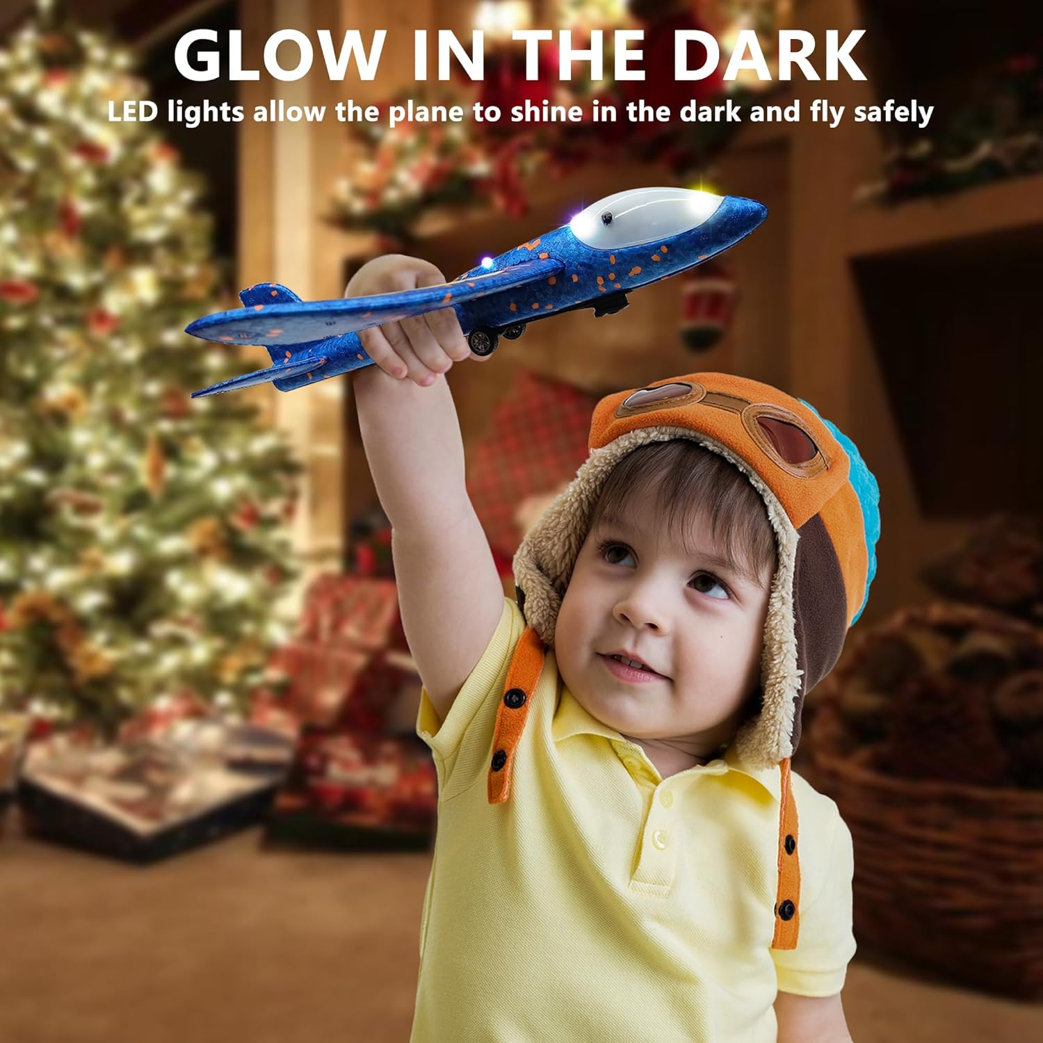 3 Pack Foam Airplane Toys with Launcher, Kids Outdoor Foam Glider Catapult Plane Toys for 5 6 7 8 9 Year Old Boy, Flying Toys Birthday Gifts for Boys Girls 4 5 6 7 8 9 10 11 12 Year Old