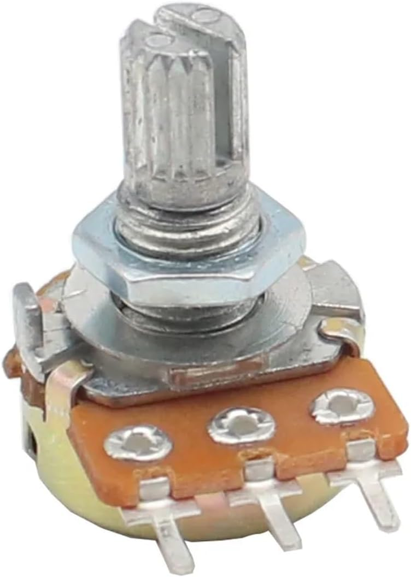 GUMMMY 1Pcs WH148 1K 2K 5K 10K 20K 50K 100K 250K 1M 3Pin Knurled Shaft Linear Taper Rotary Potentiometer Resistor W/Knob for Audrino(10K Ohm) image number 6