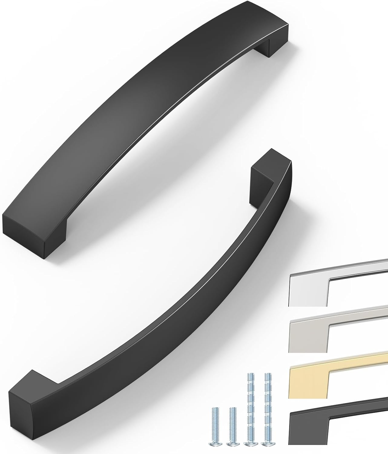 ELEBUILD Pack of 12 Handles 160Mm Chrome Cupboard Handles Elegant Kitchen Handles