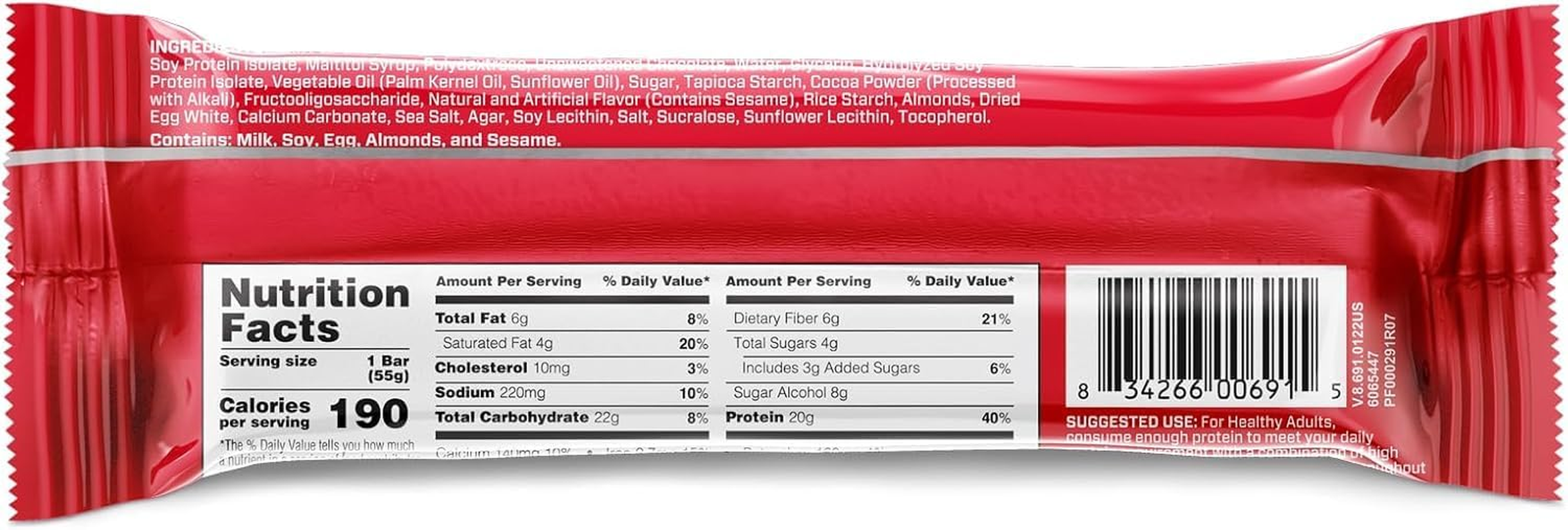 BSN Chocolate Crunch Gluten Free Protein Crisp Bars 12 X 55G image number 5