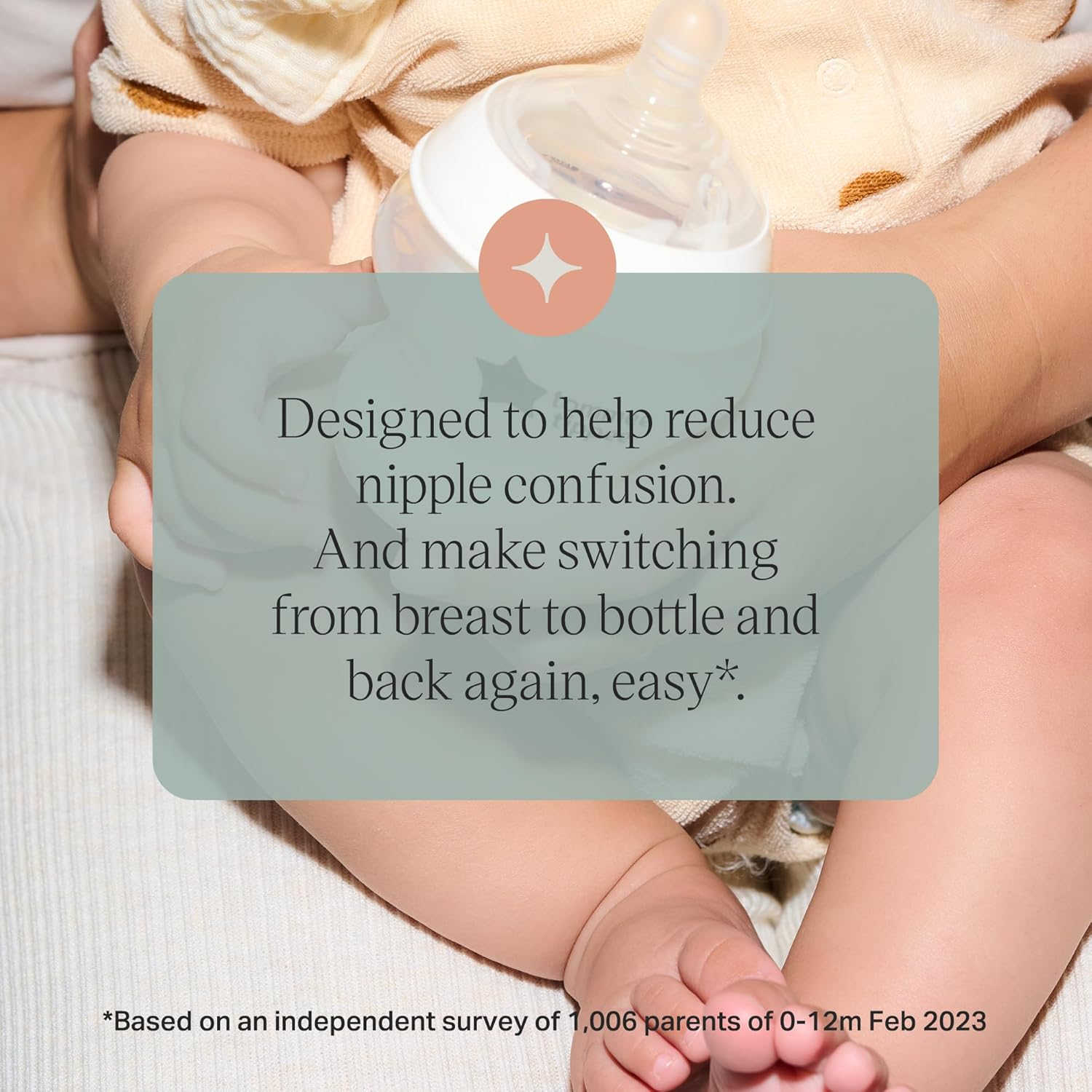 Tommee Tippee Natural Start Baby Bottle Teats, Fast Flow, 6+ Months, Breast-Like for a Natural Latch, Anti-Colic Valve, Soft Silicone, Pack of 2 image number 6